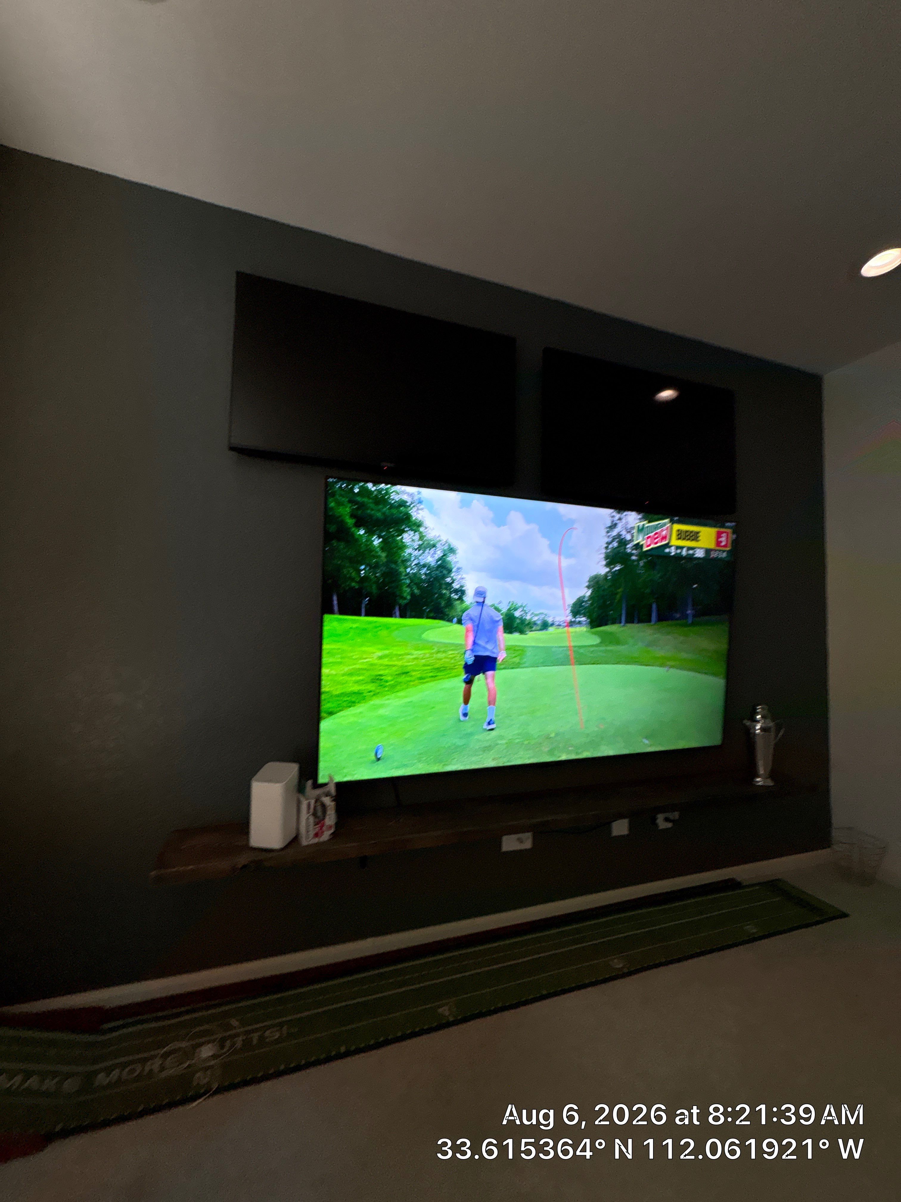 Custom Home Office Setup and Media Wall Integration in Phoenix by CompanyCam Sales Demo