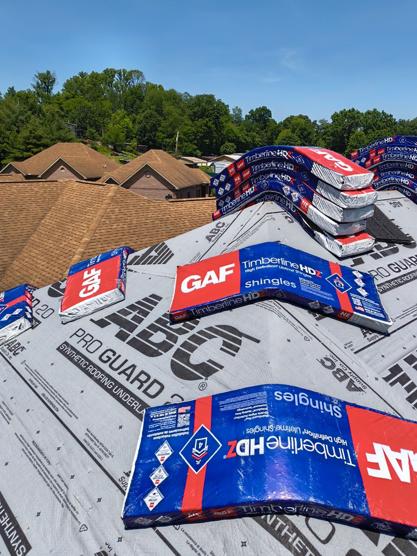 Residential Roofing Installation using GAF Timberline HDZ Shakewood by Rainstoppers Roofing