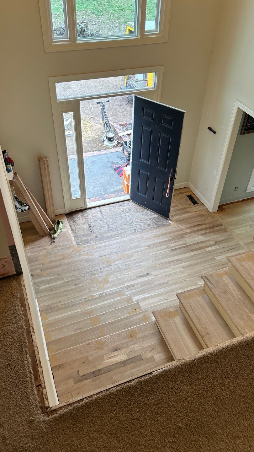Stair Installation and Refinish by Footprints Floors of Nashville