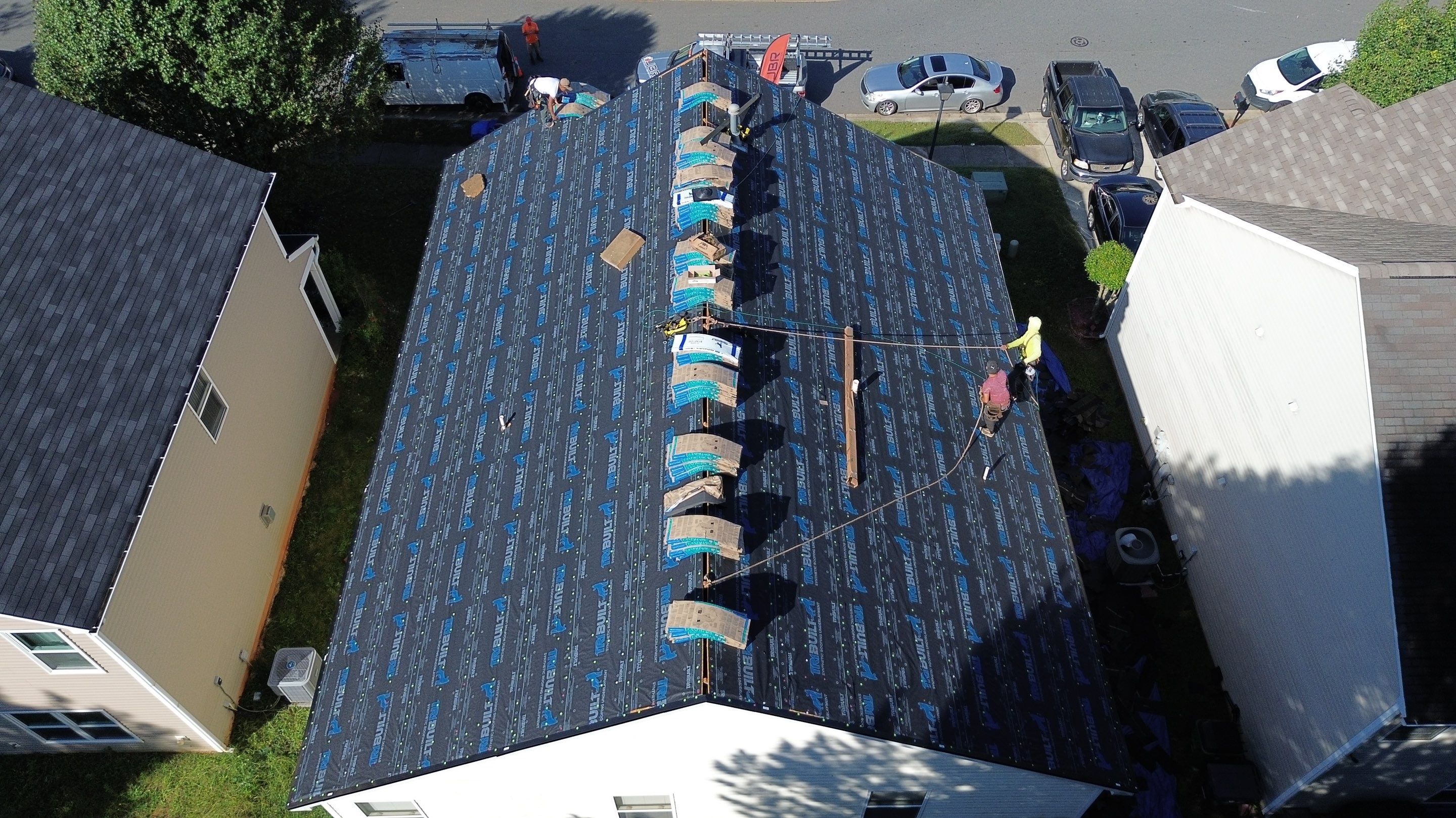 Roof and gutter replacement and interior repair by hail and wind damage by Just Brilliant Restoration JBR