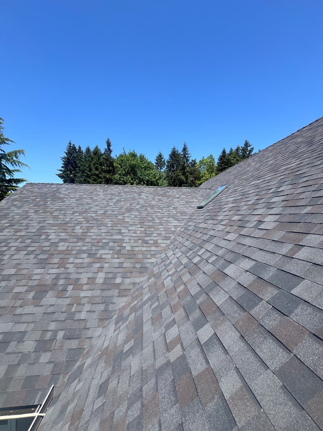 Residential Roofing Installation using Malarkey Vista (Color: Black Oak) by Orezona Building & Roofing Company, Inc.
