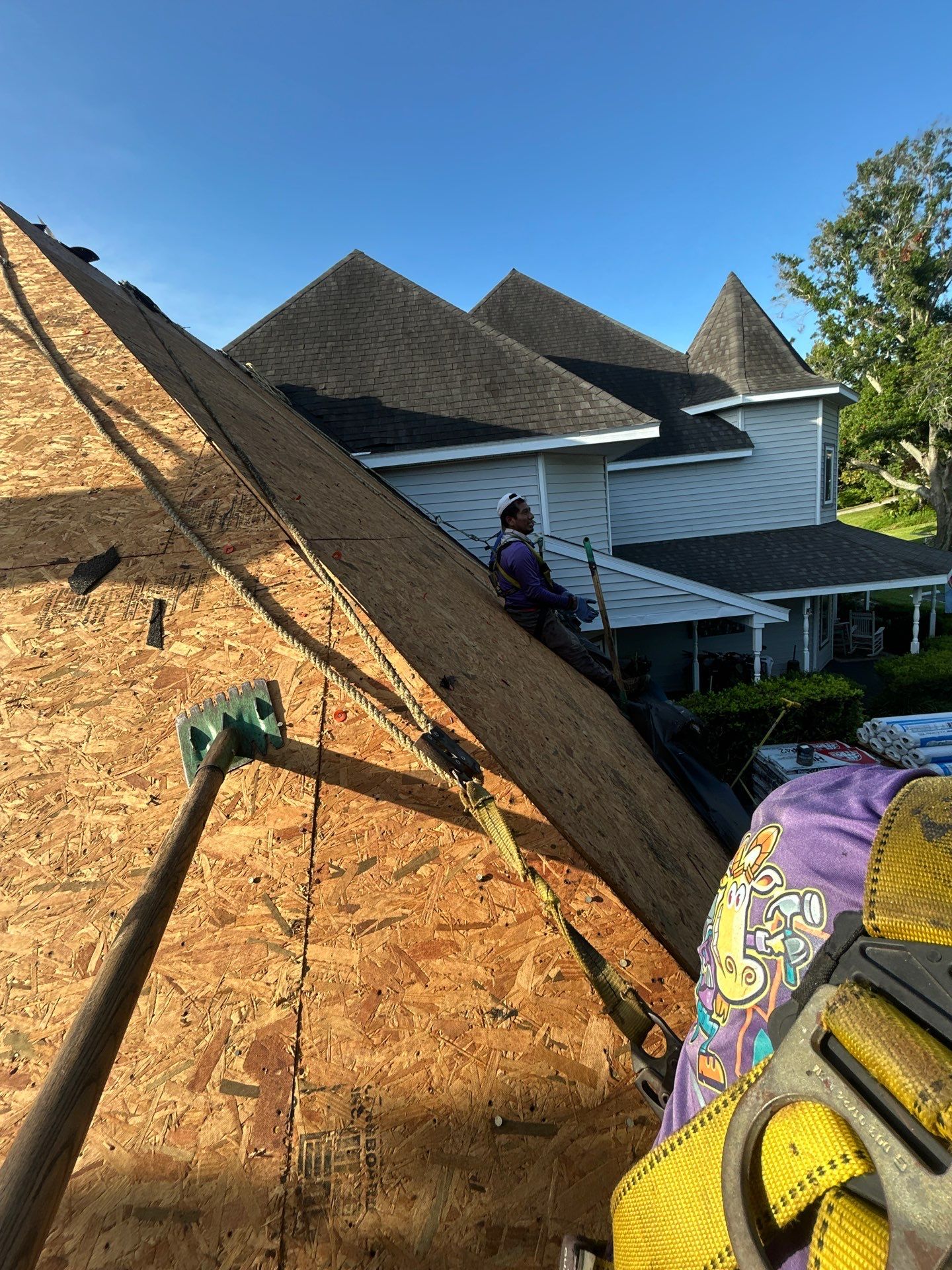 Residential Roofing Installation with Black Shadow Shingles in Clermont by Pinnacle Roofing Group