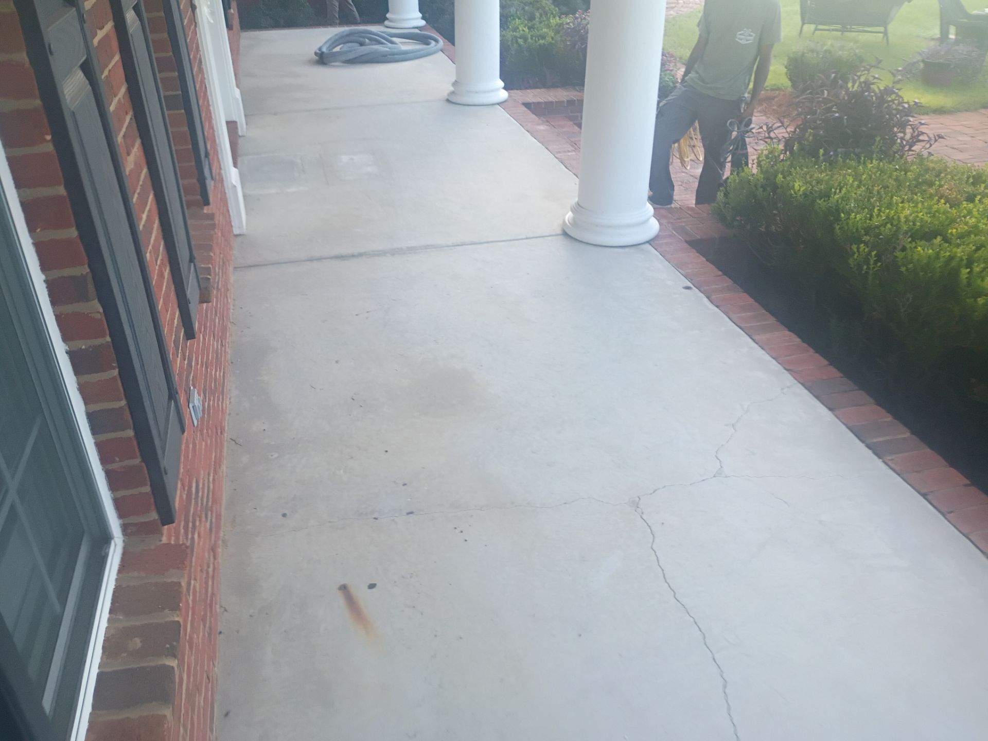 Front Porch in Pecan by Cross Creek Concrete Coatings