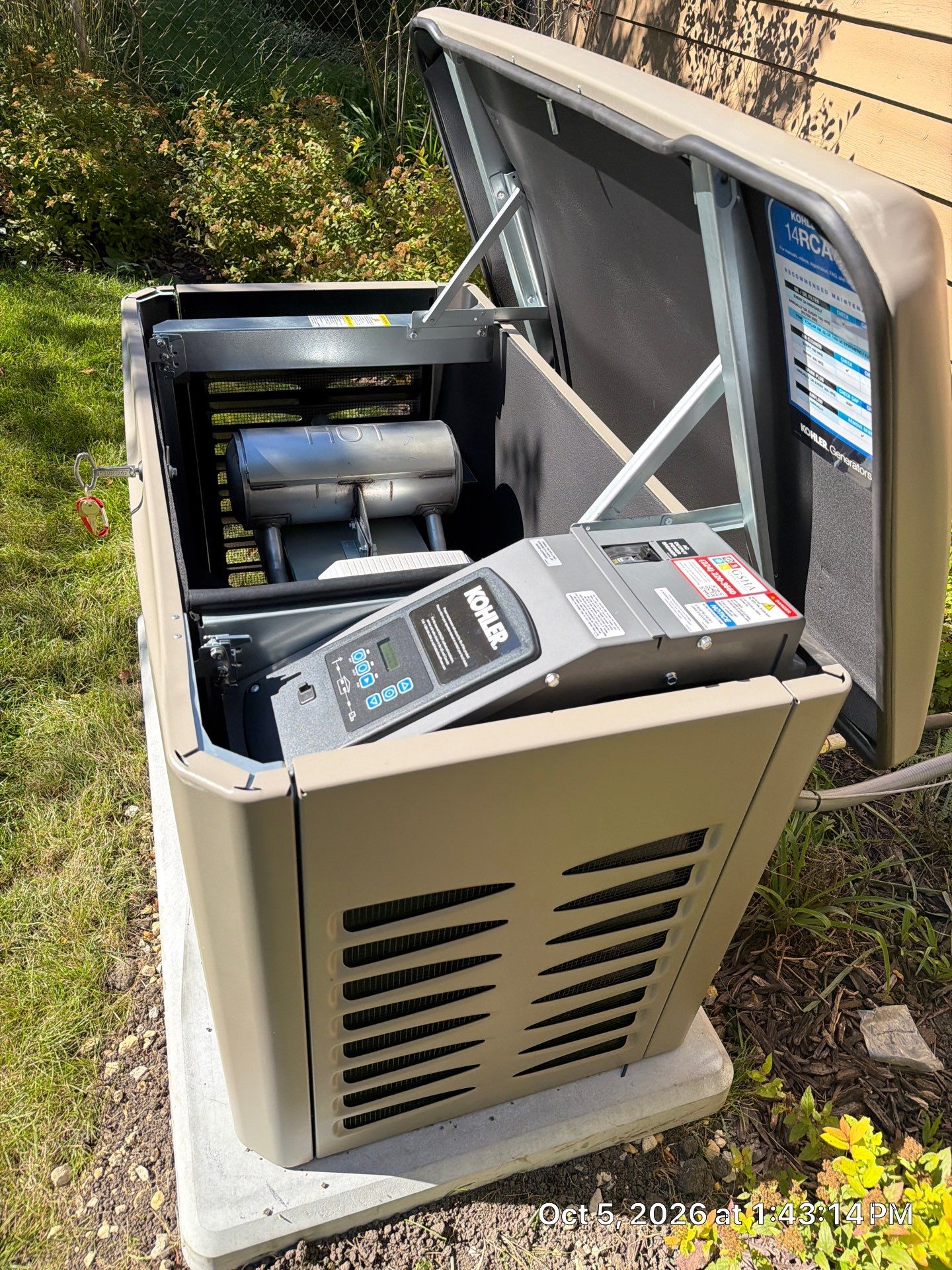 KOHLER 14kW Standby Generator Installation in Winthrop Harbor, IL by GSHA Services LTD