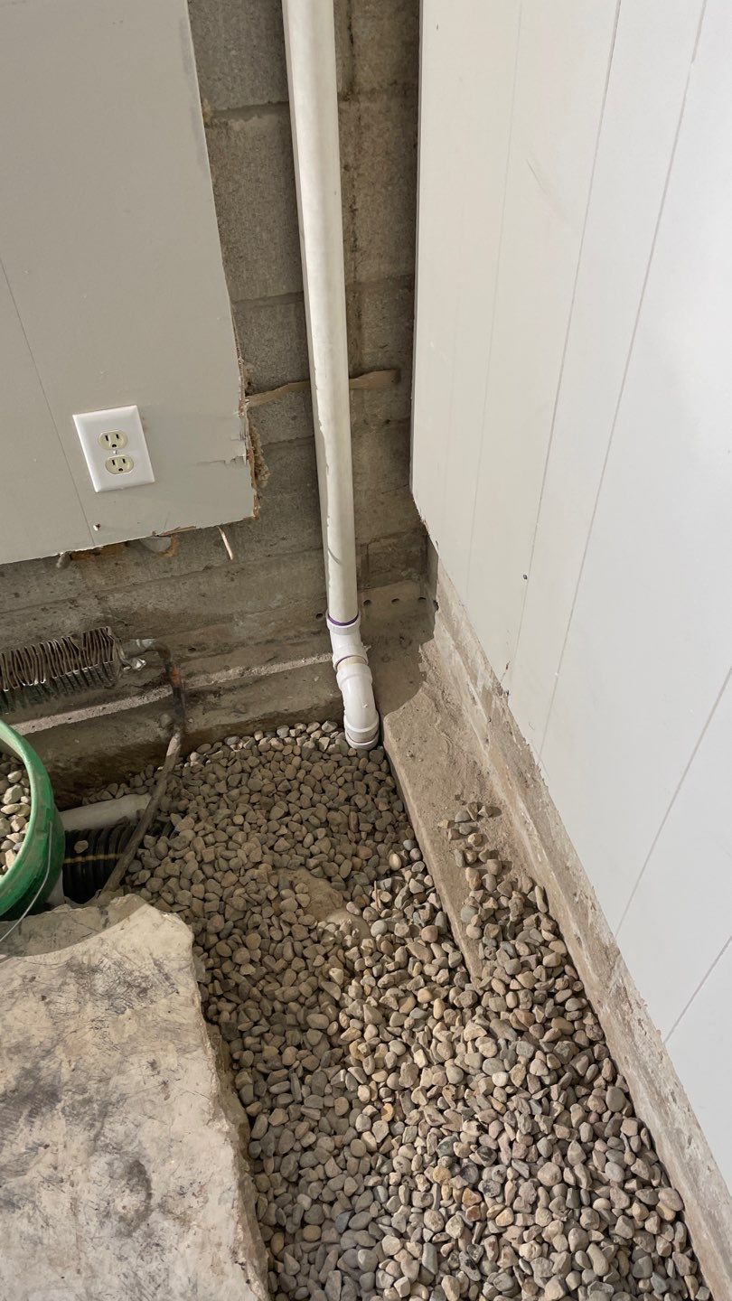 Drain tile and sump pump for George by Waterproofing Northeast