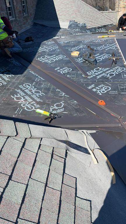 Standing Seam Metal Roof using Aluminum 032GA - Color Dark Bronze by CMNG LLC