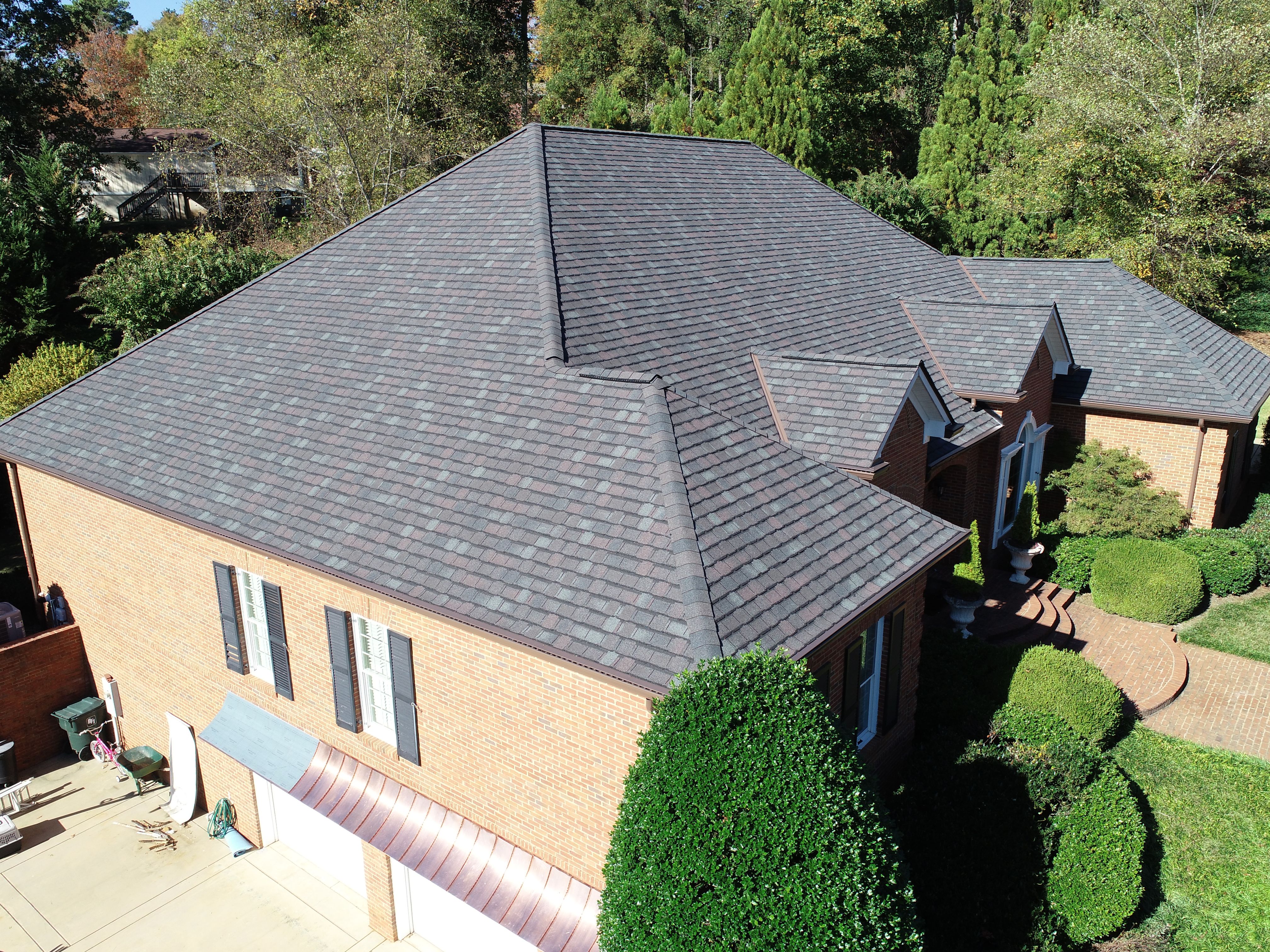 Residential Designer Roofing Installation with custom accent Copper Valleys. Calhoun GA by Georgia Roof Advisors
