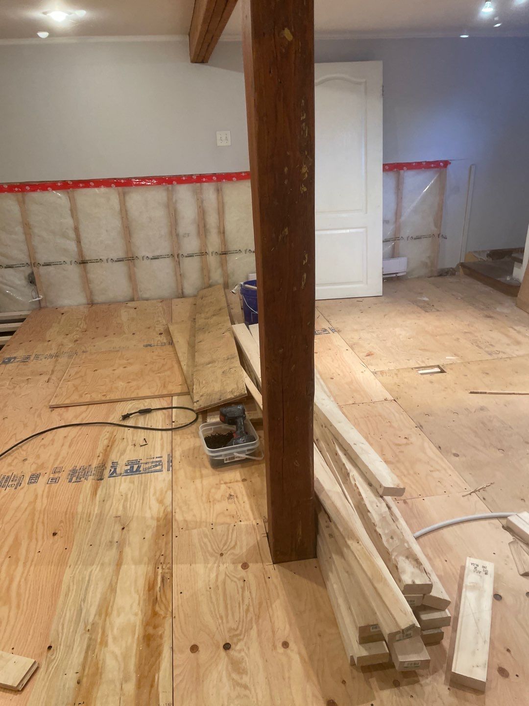 Basement finishing after flood by Eco-Nature Construction Inc.