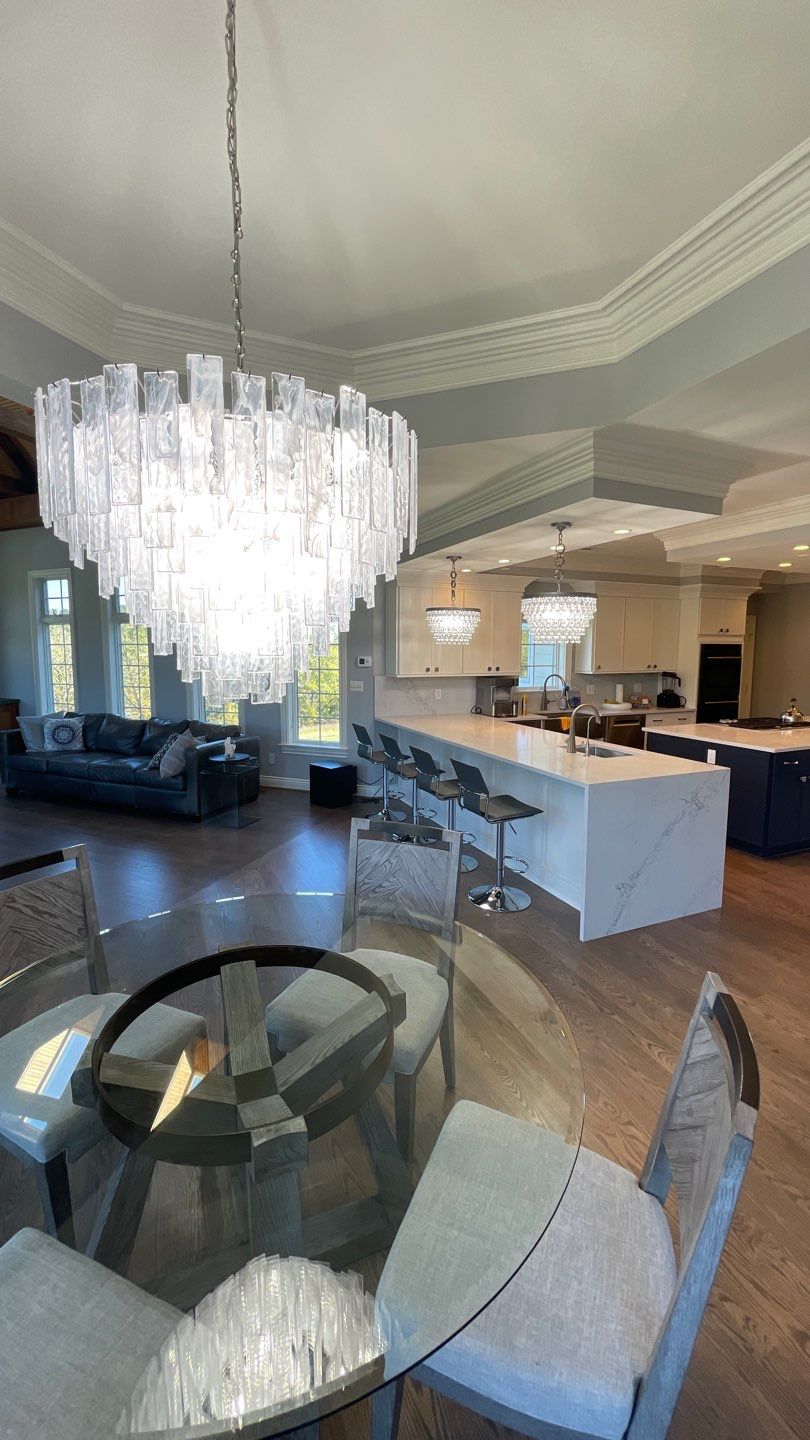 Kitchen Remodel using Fabuwood Luna Dove and Indigo Cabinetry by HomeWerkes Design & Build