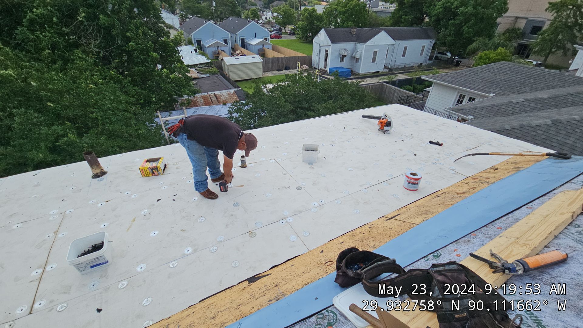 Project in New Orleans by Robertson Roofing & Siding Inc