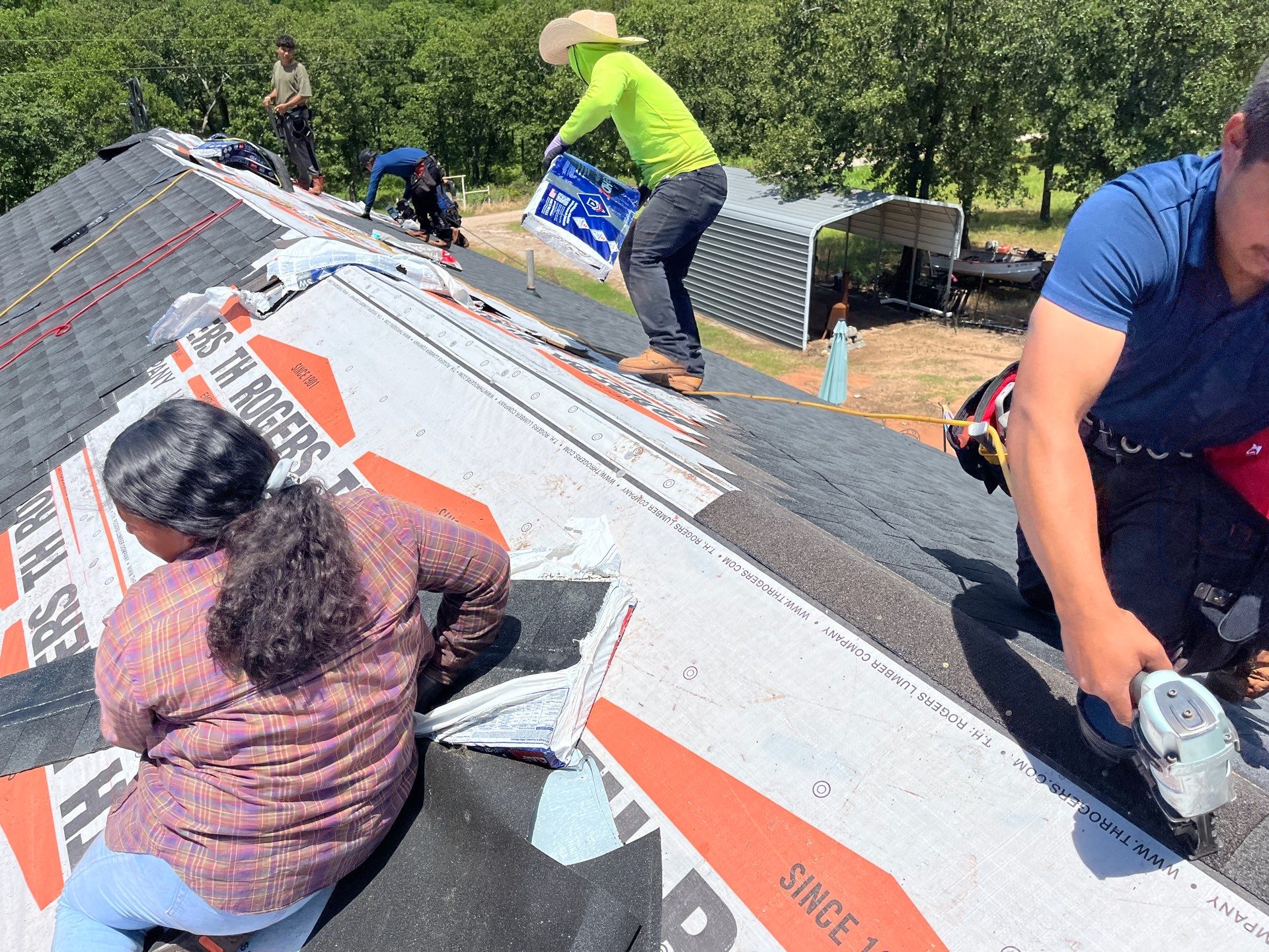 Roof Replacement and Architectural Shingle Installation in Joy, Oklahoma by BANA Roofing and Solar Supply