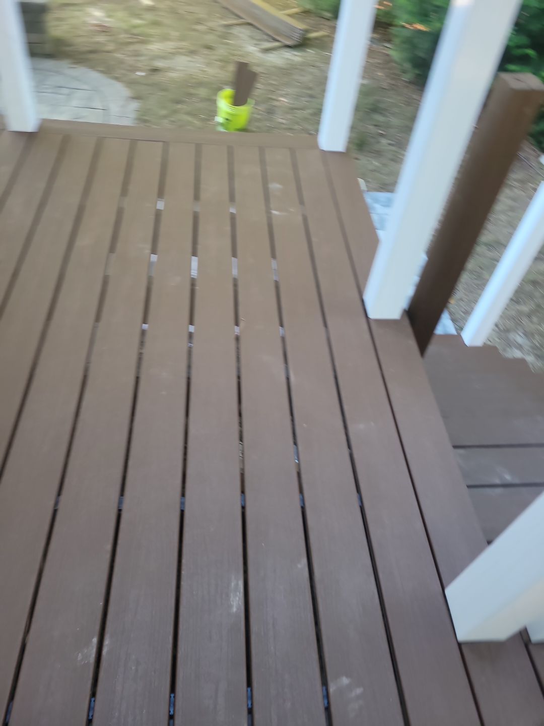Fuquay-Varina Outdoor Upgrade – Composite Deck & Paved Landing by Elite Remodeling and Design LLC