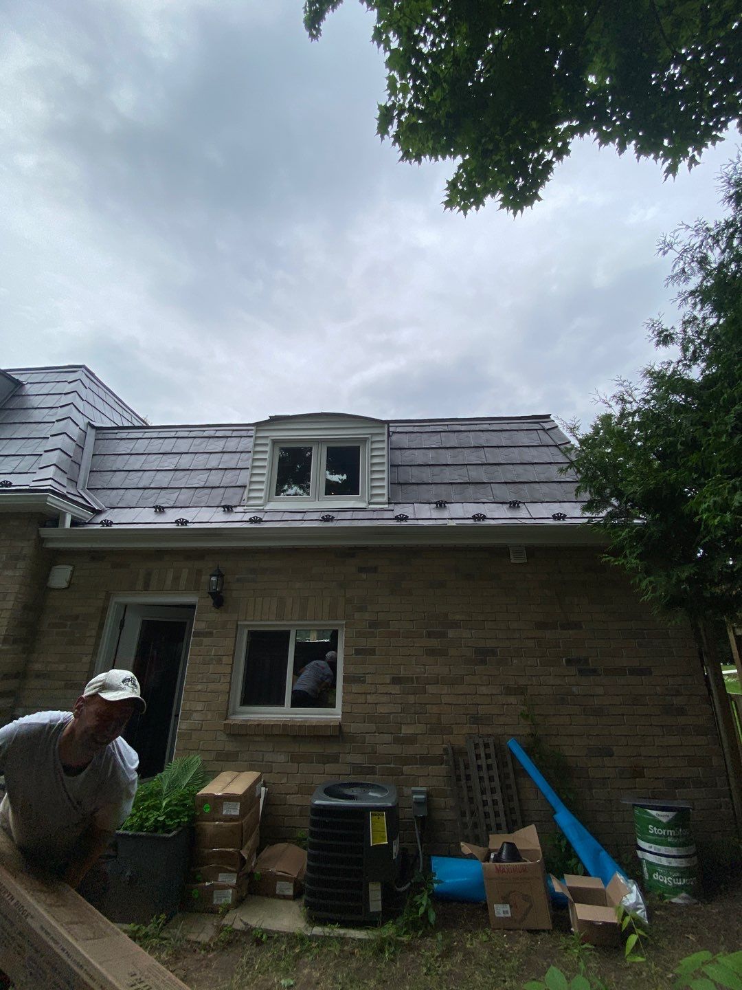 Metal work using Vicwest True Natuer. Metal Shingle by Jay Carter Roofing & Sheet Metal