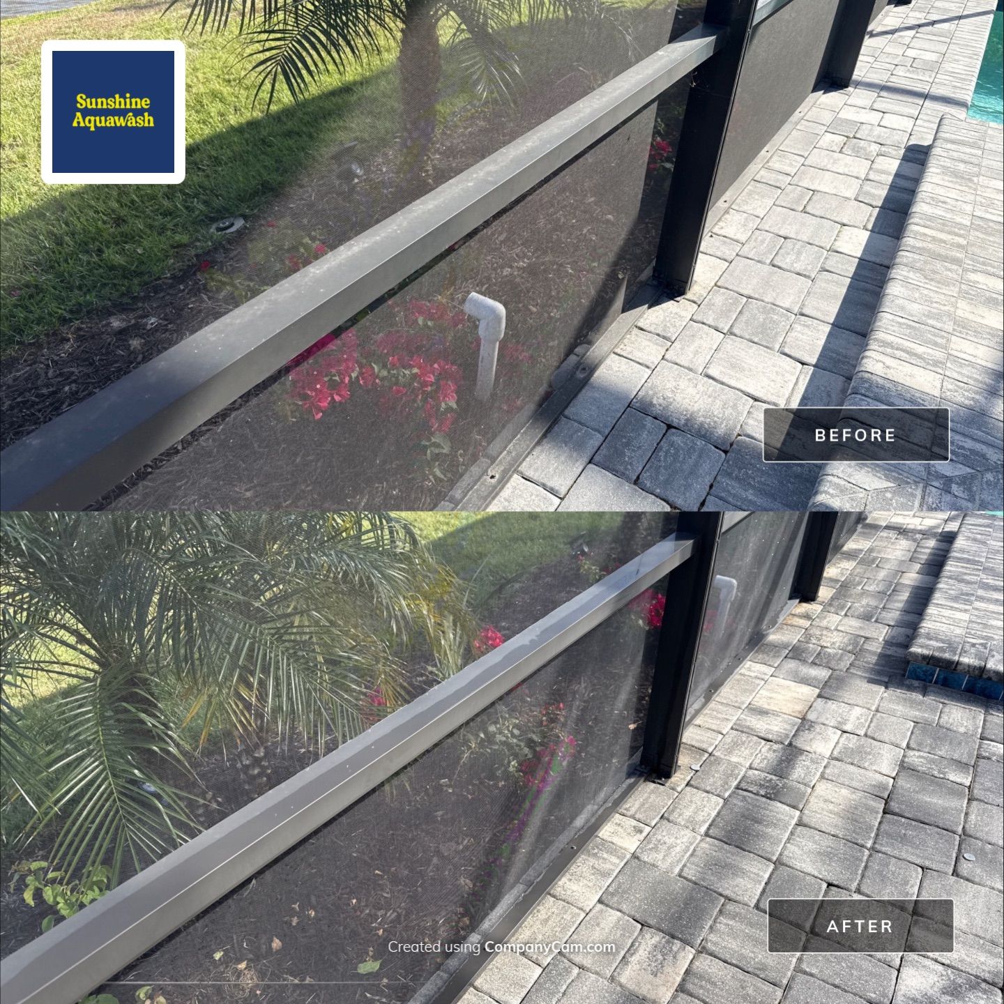 Pool Cage Screen Enclosure Cleaning in Canoe Creek – Parrish, FL by Sunshine AquaWash