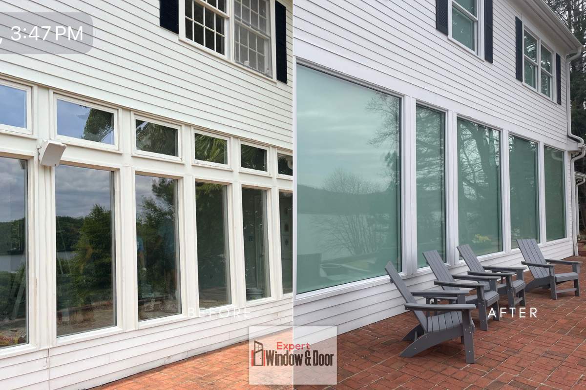 Gainsville Home Window Replacement with Modern Black Frames by Expert window & Door