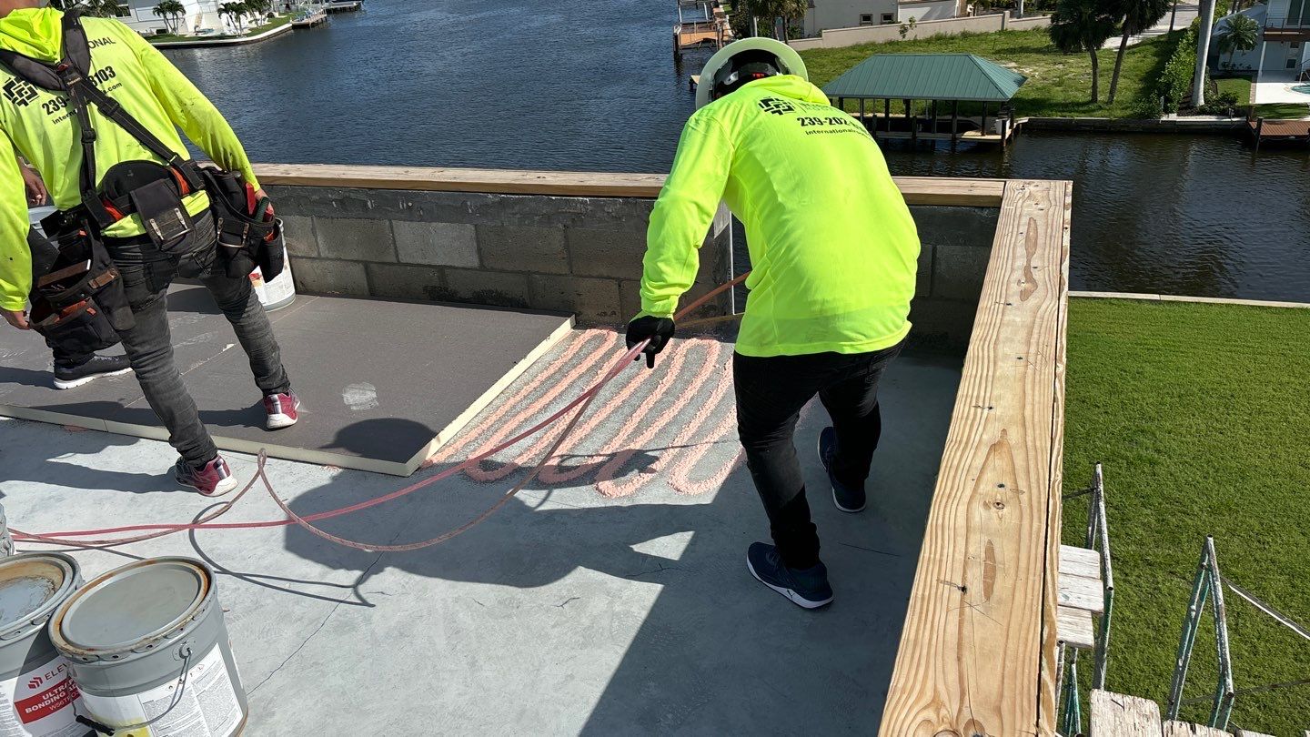 Residential Install of Flat TPO by International Roofing