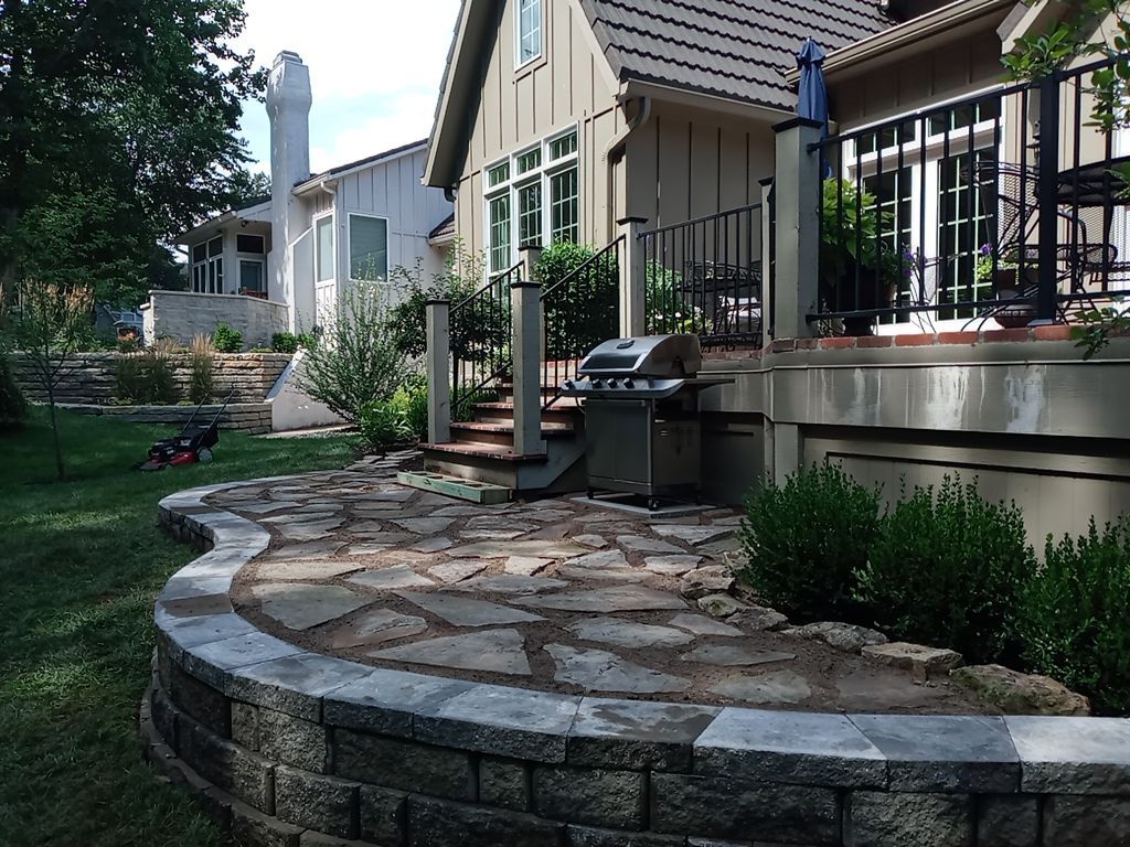 New Driveway and Sidewalk by LAND ESCAPES LLC