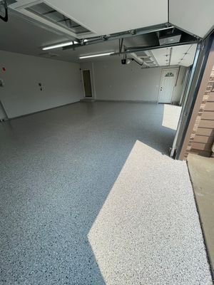 Multi-Car Garage Floor Coating and Crack Repair in Tea