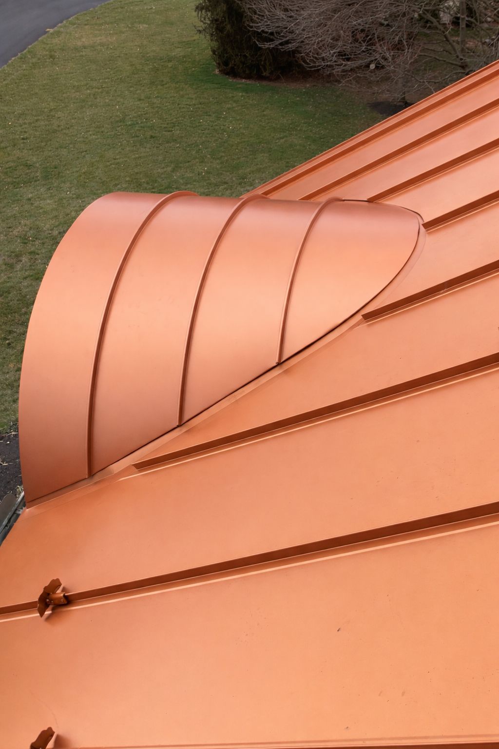 Standing Seam Roof – Copper Finish by Esh Builders
