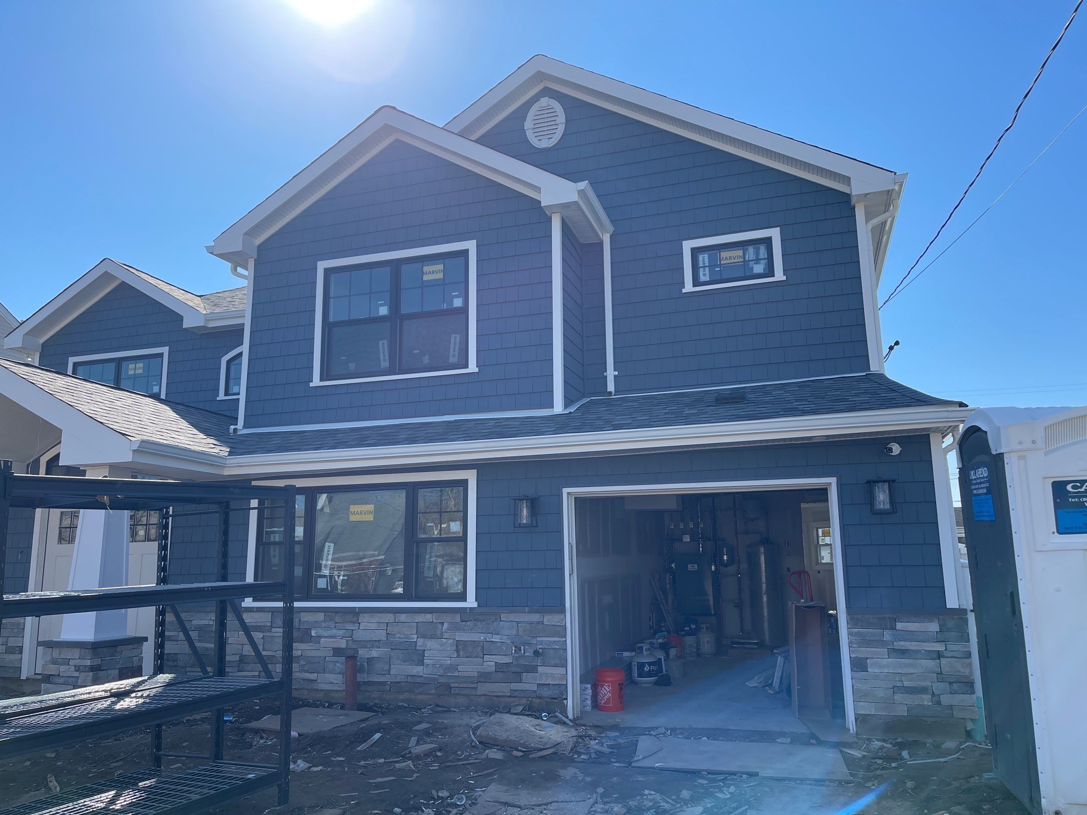 Full House Installation 5" white seamless gutters 2x3 leaders by Above All Gutters