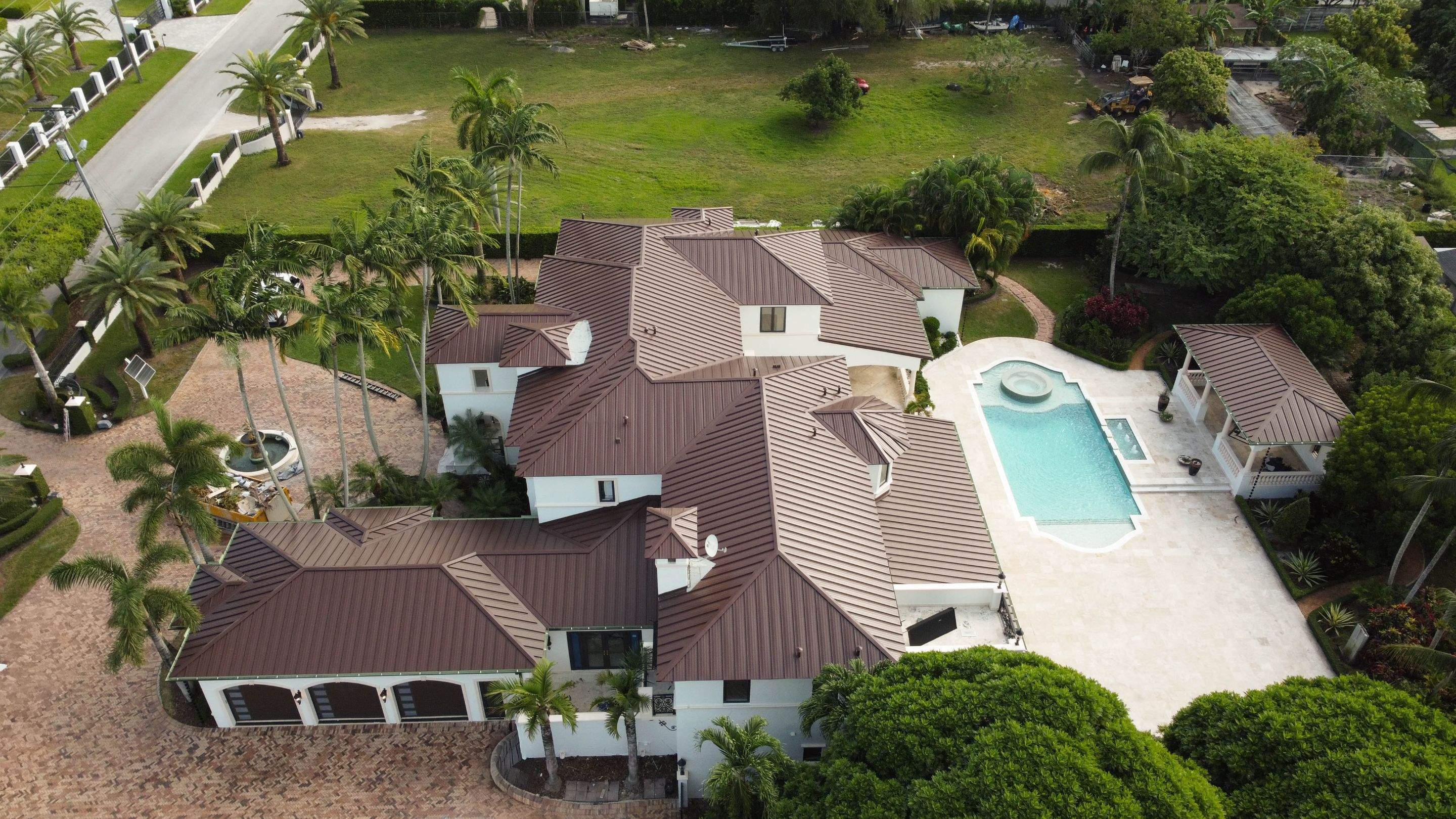 Metal Roof - Galvalume - Mansard Brown by Istueta Roofing