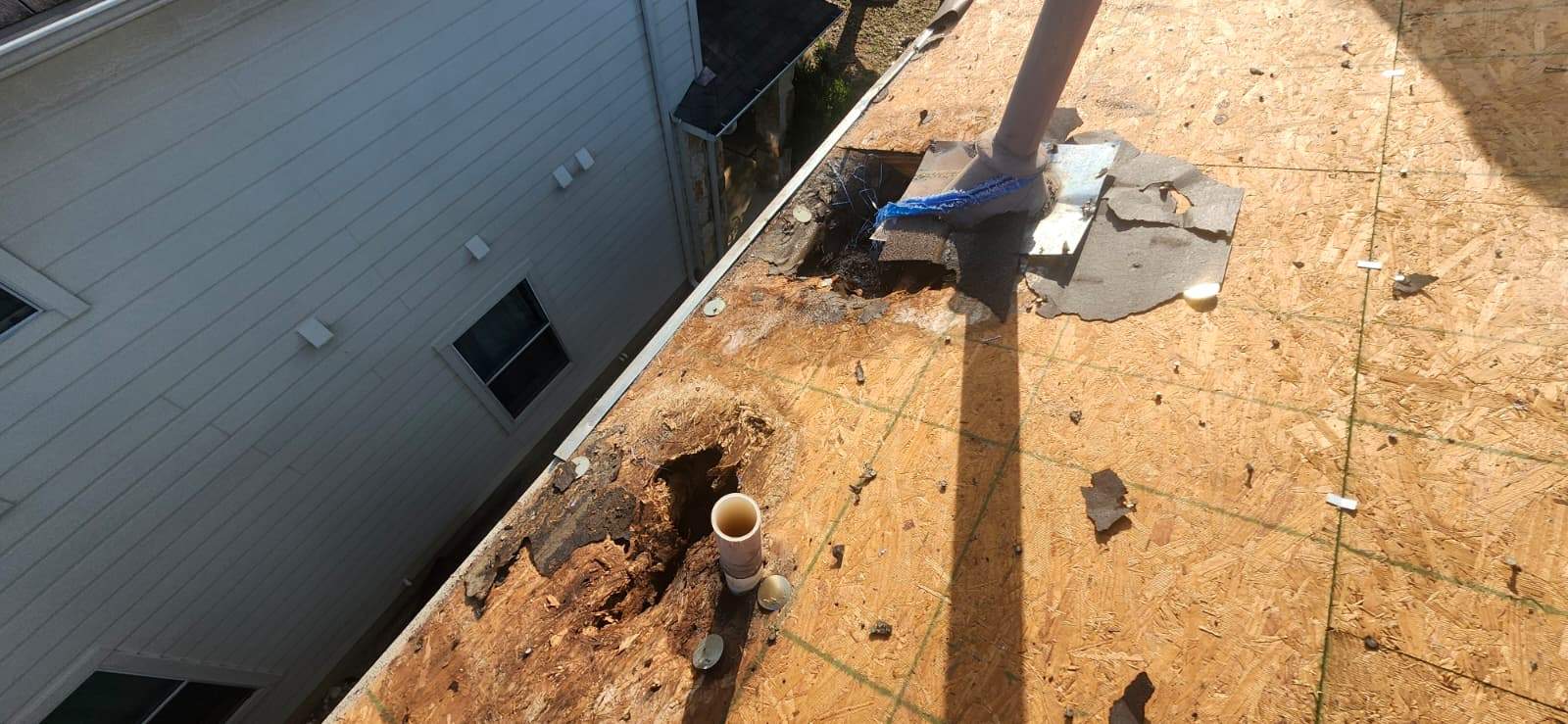 Roofing Replacement and Sheathing Repair in Austin, Texas by Caliber Restoration LLC