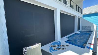 UltraShield Hurricane Screen in White/Black, Rolling Shutter in White