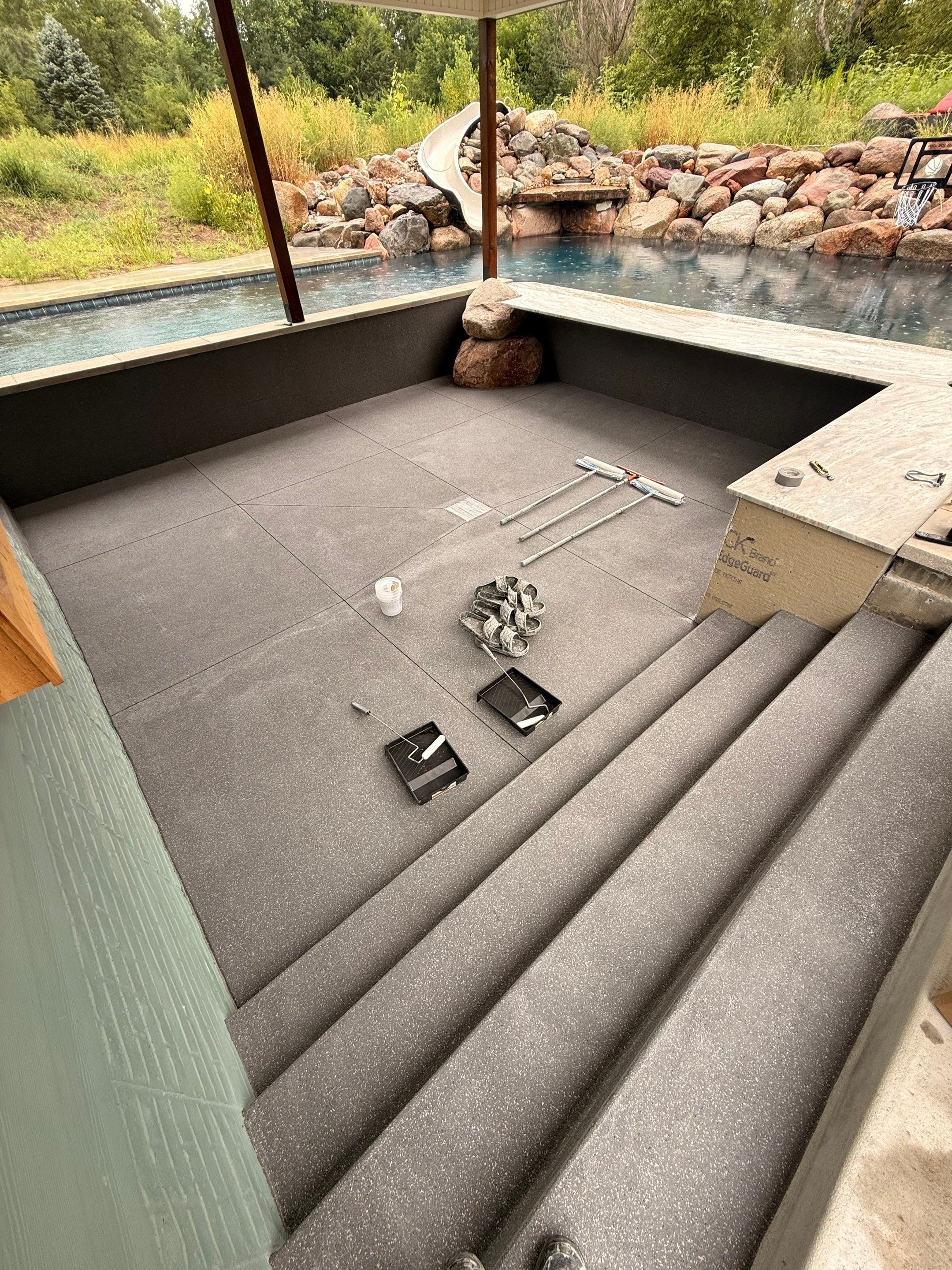 Pool Cabana  by Granite Garage Floors