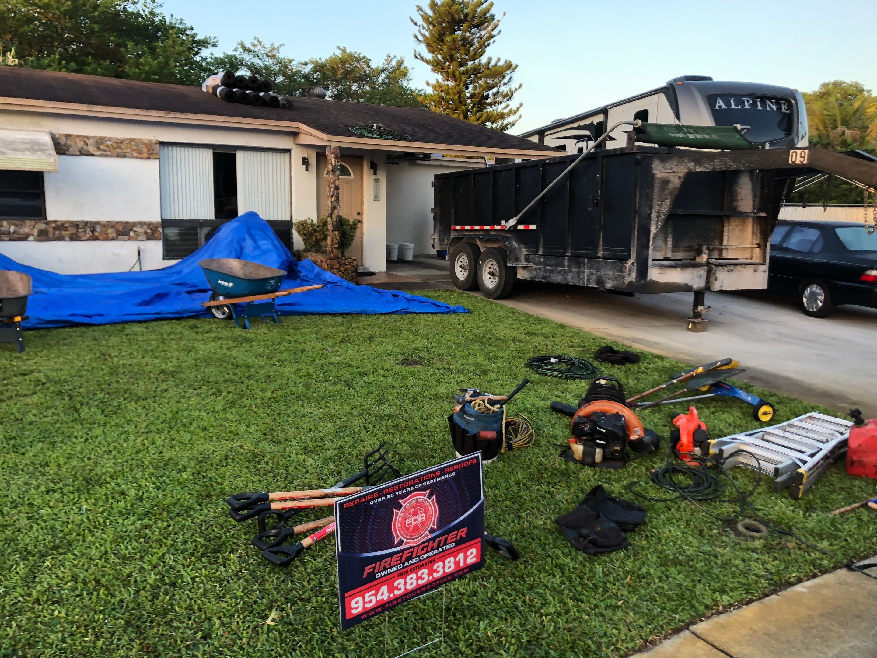 Residential Roofing Installation using Owens Corning Three Tab Shingles by First Due Roofing