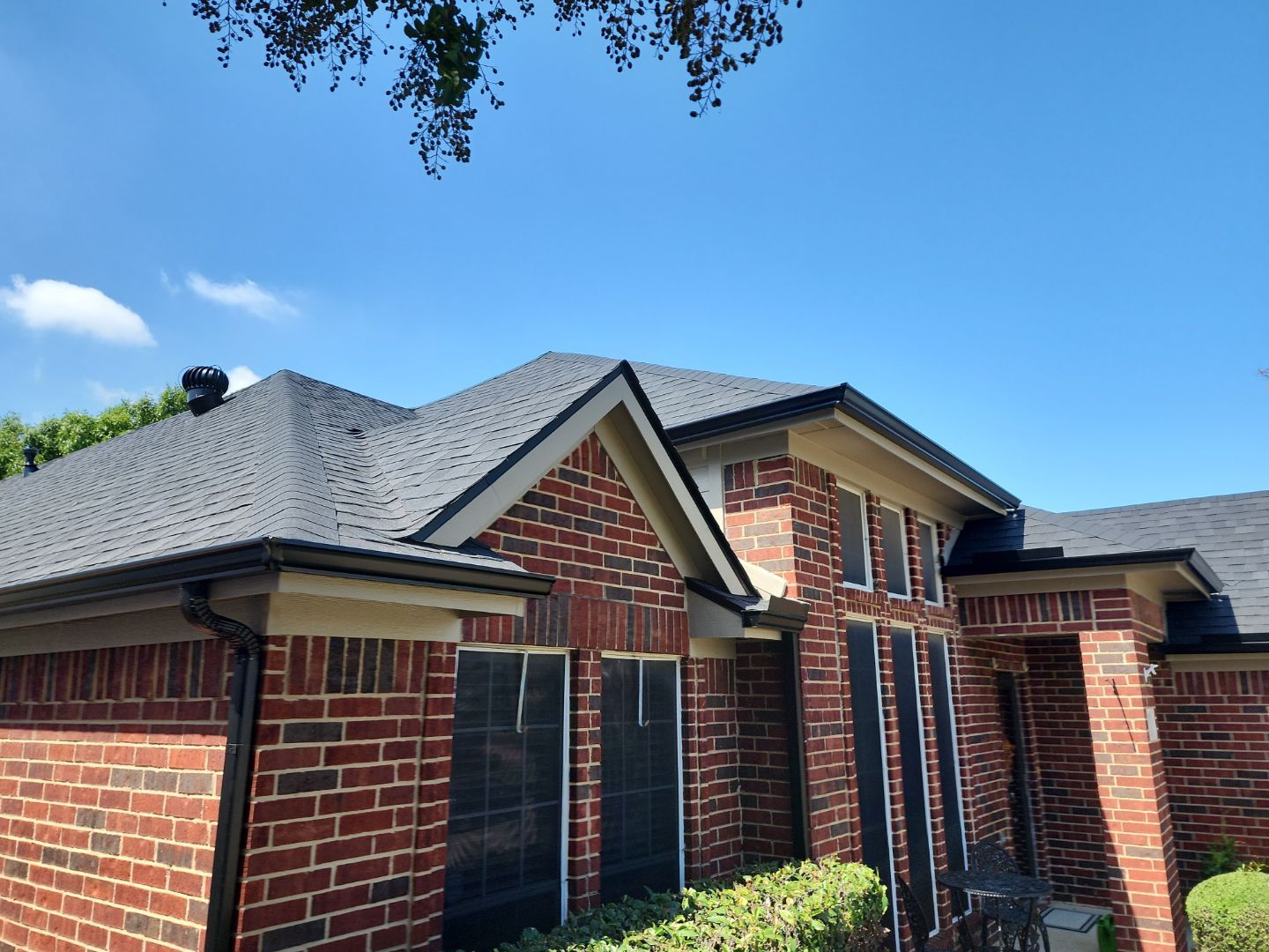 Exterior Makeover Reroof, Gutters and Exterior Paint by Tex-Line Roofing