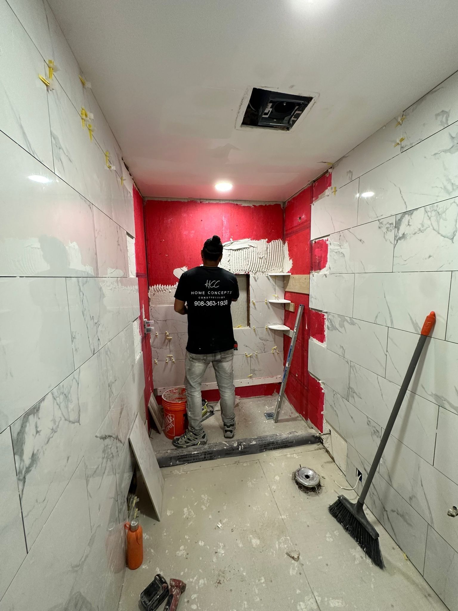 Bathroom Remodel using Tile by Home Concepts Construction