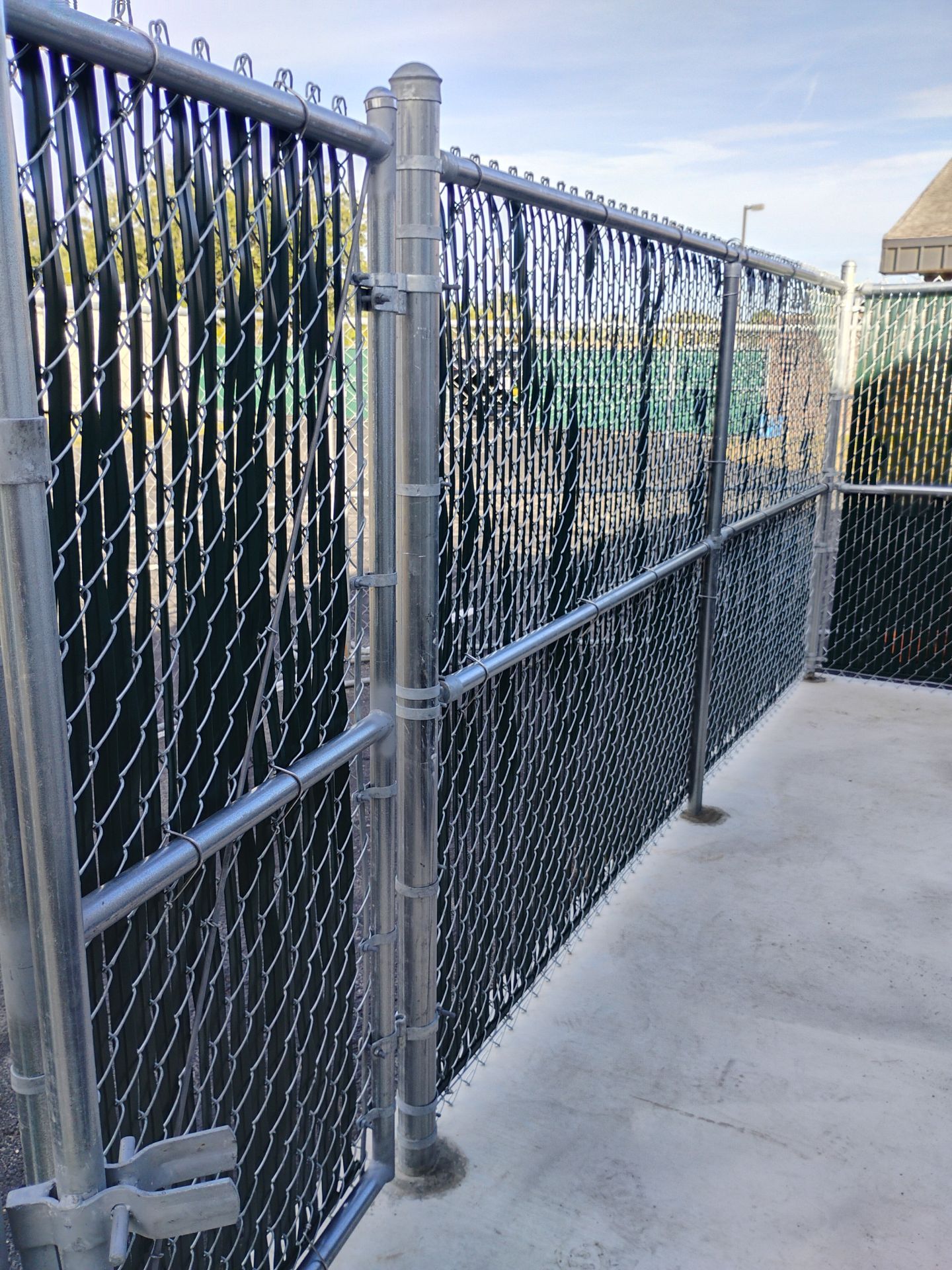Commercial Chain Link Fence with Slats in Port Charlotte by True Fence LLC