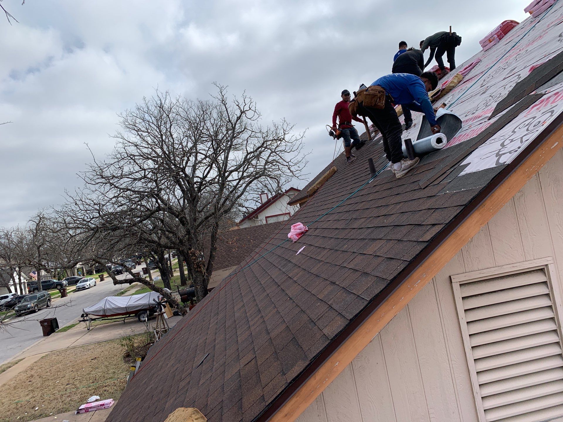 Architectural Shingle Roof Replacement and Underlayment Installation in Round Rock by Caliber Restoration LLC