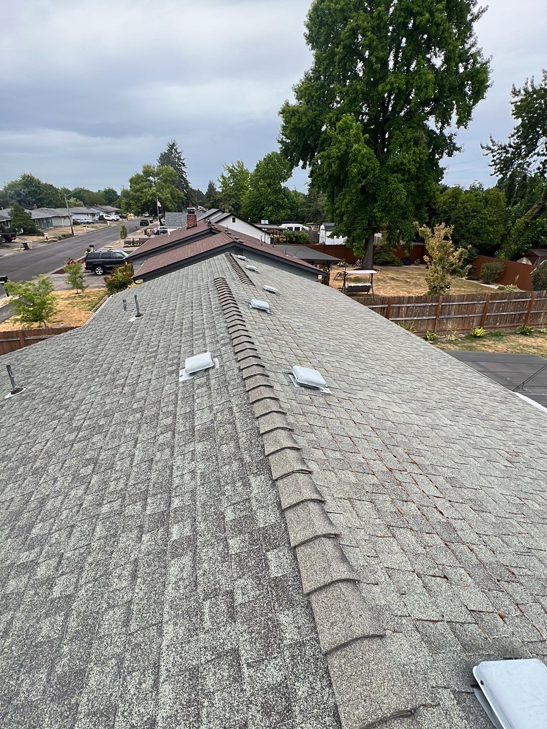 Residential Roofing Installation using IKO Dynasty (Color: Frostone Grey) by Orezona Building & Roofing Company, Inc.