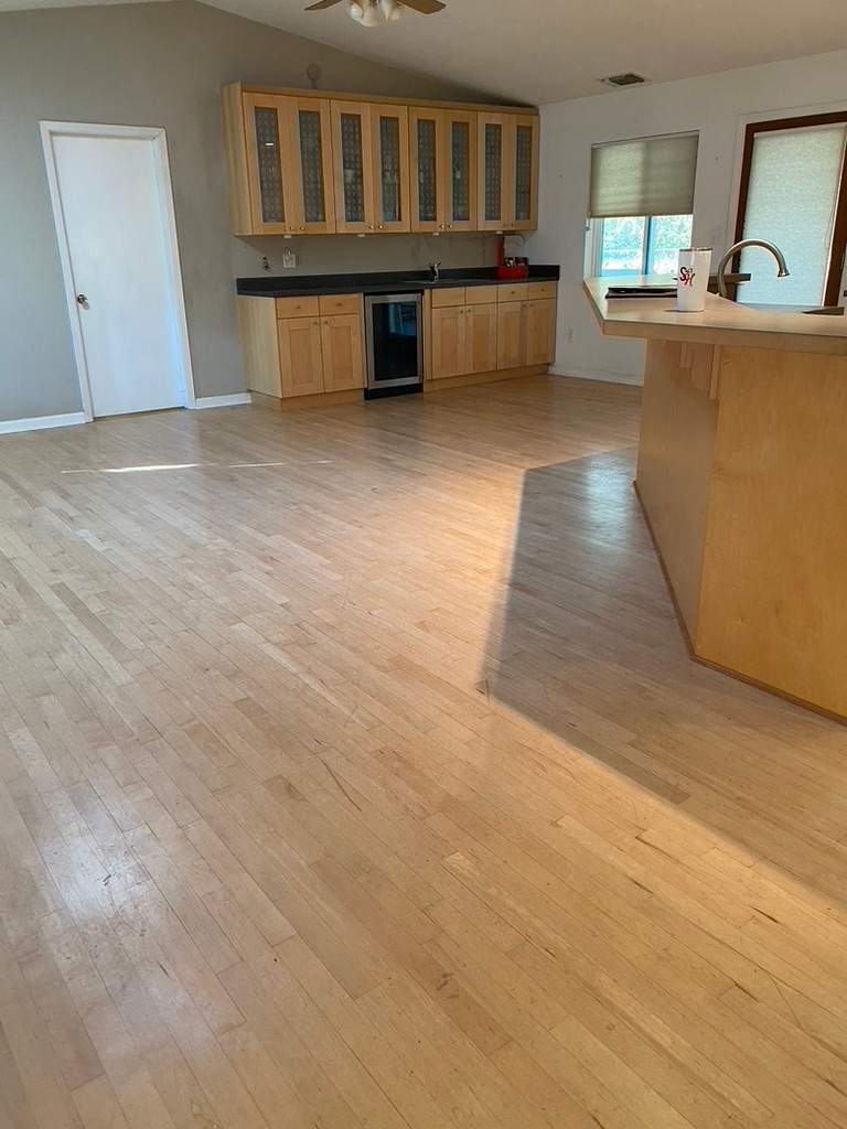 Former Gym Floors Refinished in Newcastle Residential Home by Footprints Floors South Sacramento