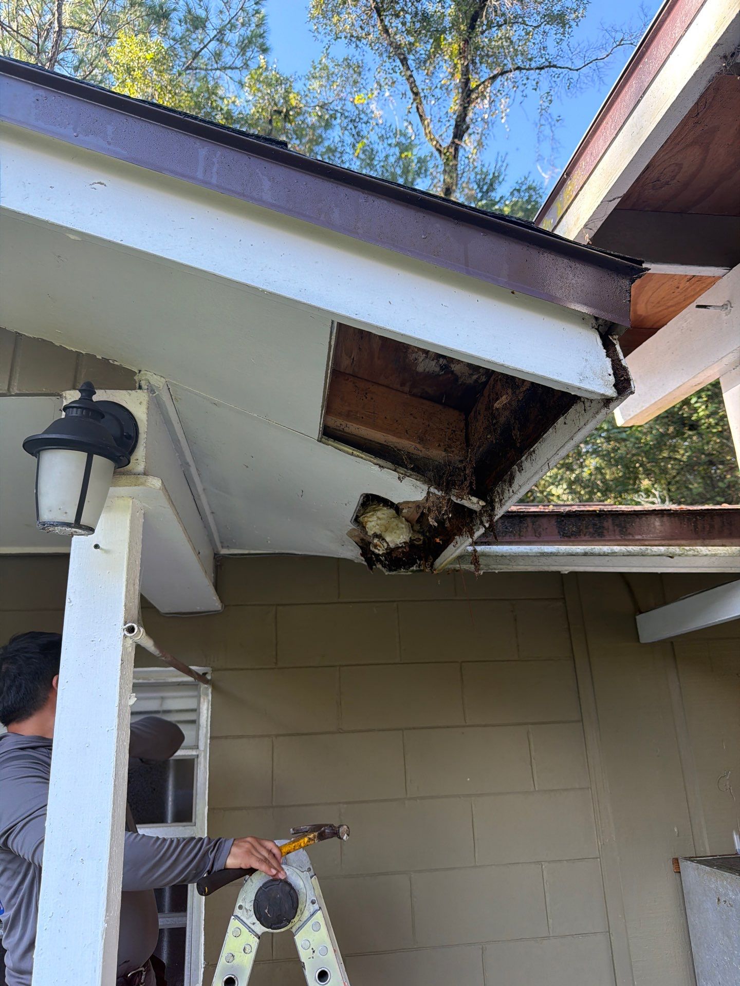 Sorrento Residential Fascia Repair and Soffit Wood Rot Restoration by Fortified Roofing Solutions Corp.