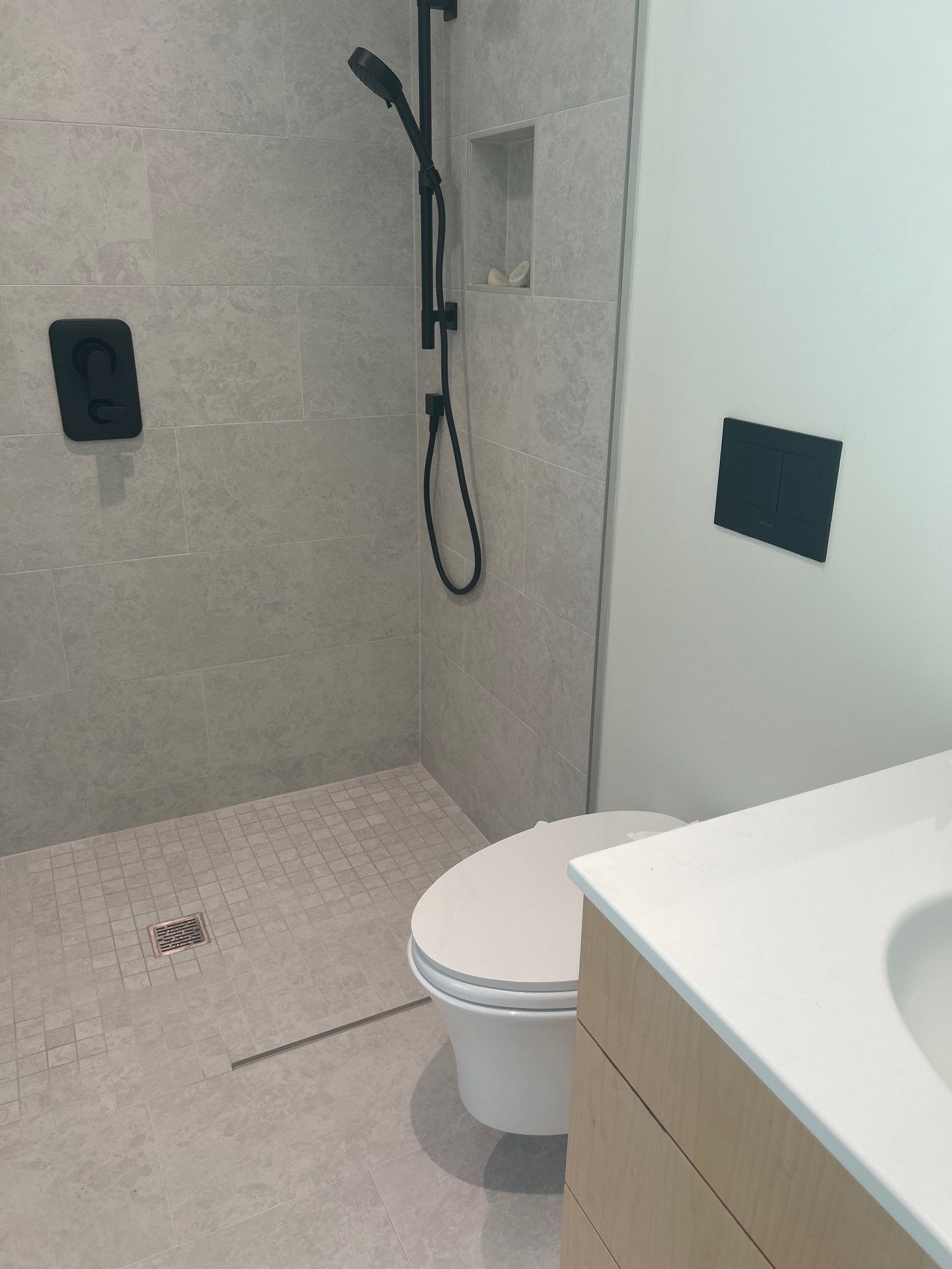 Bathroom Remodel using Tempered Shower Glass by Cheshire Glass Company