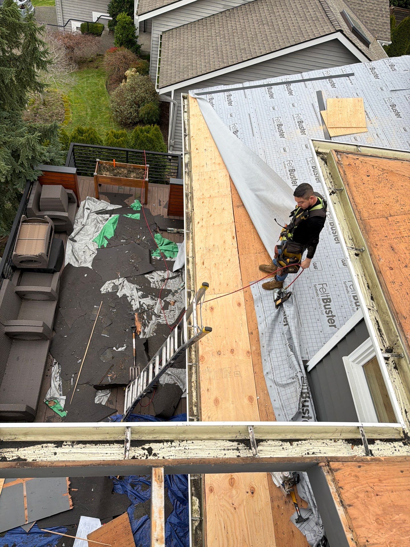 Residential Roofing Installation using GAF HDZ Shingles by Roofing Formula LLC
