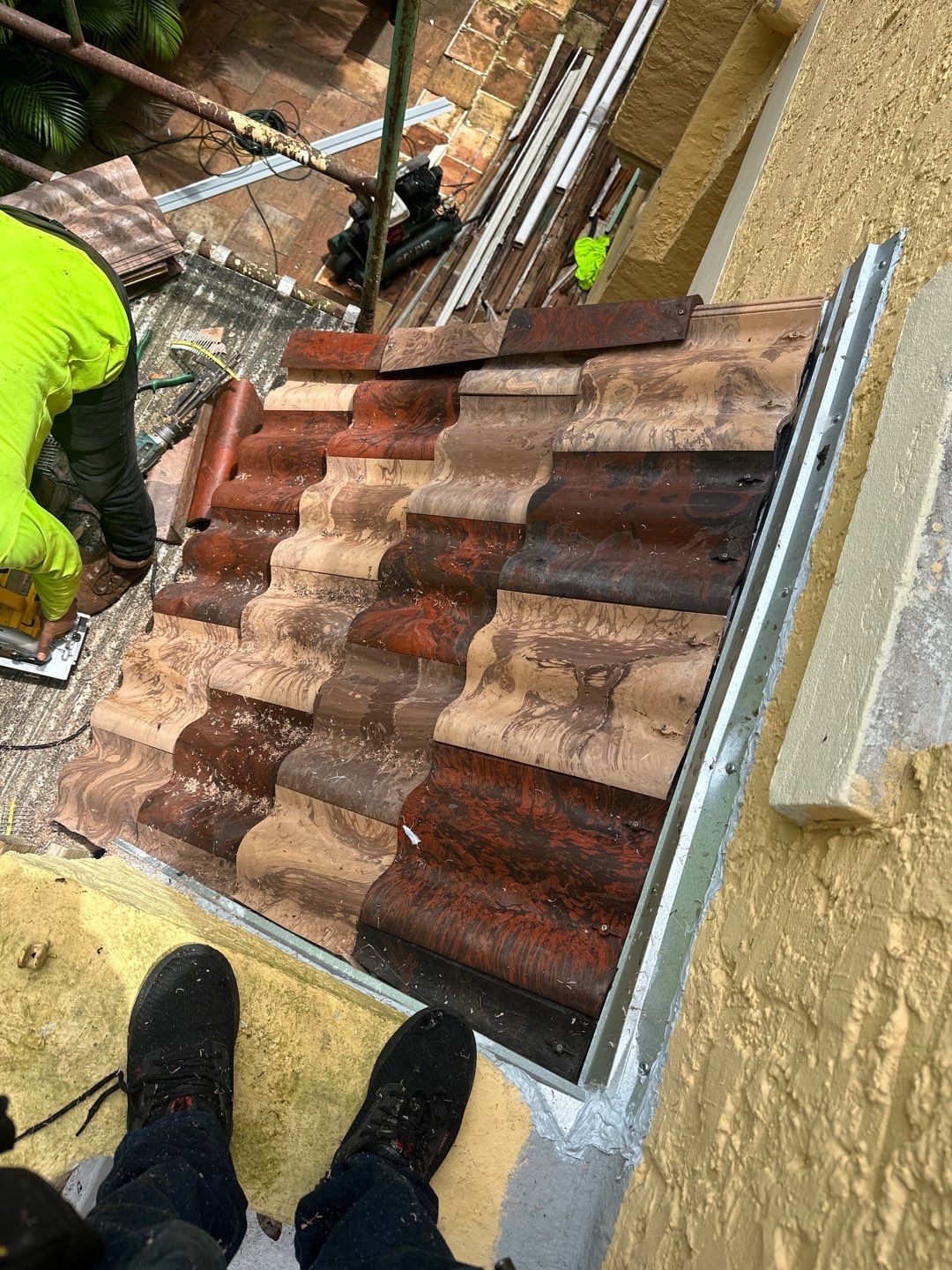 Residential Brava Spanish Tile Install in Coral Gables Miami Florida by International Roofing