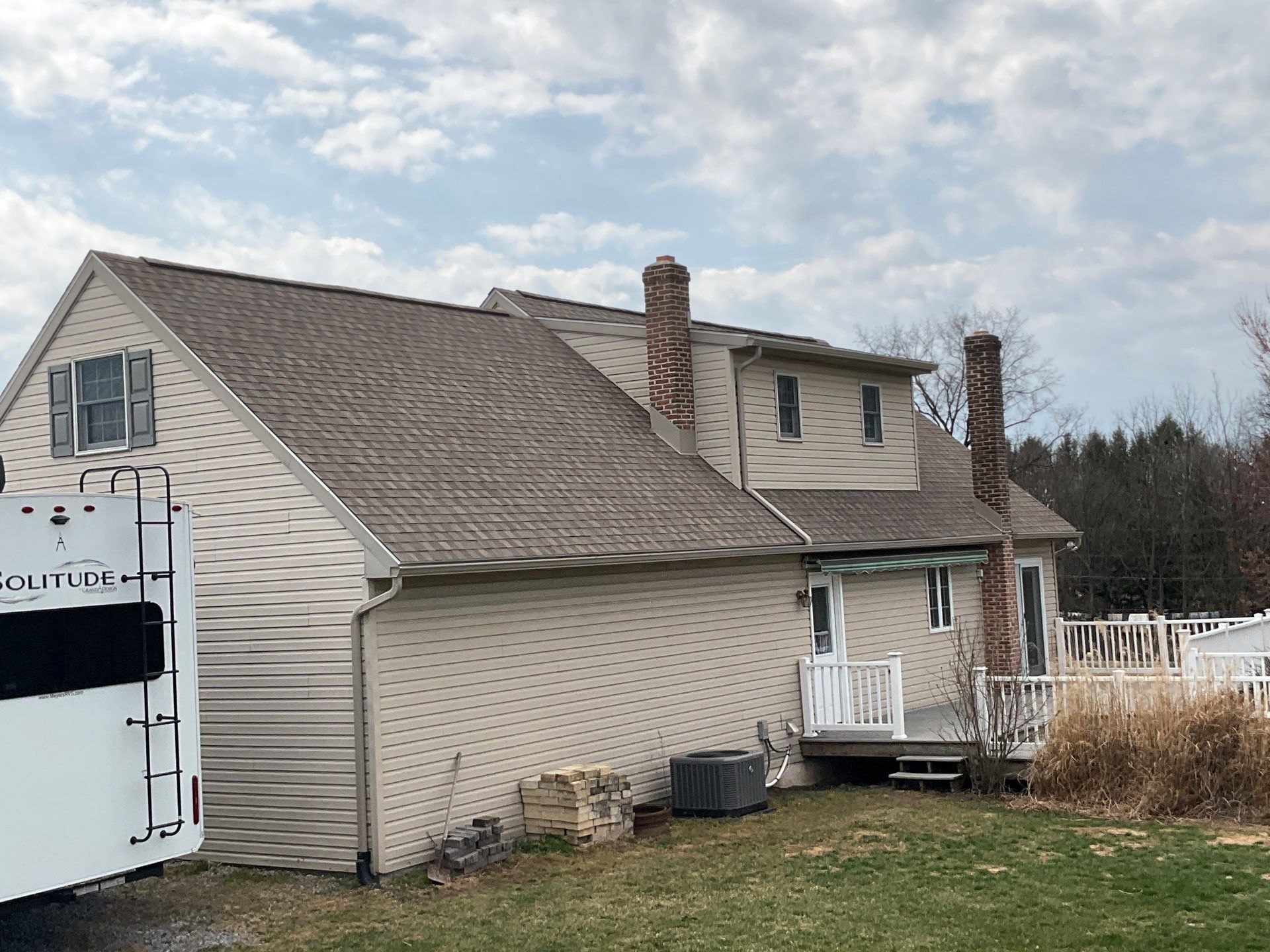 Custom Porch Roof Addition and Siding Renovation in Myerstown, PA by Esh Builders