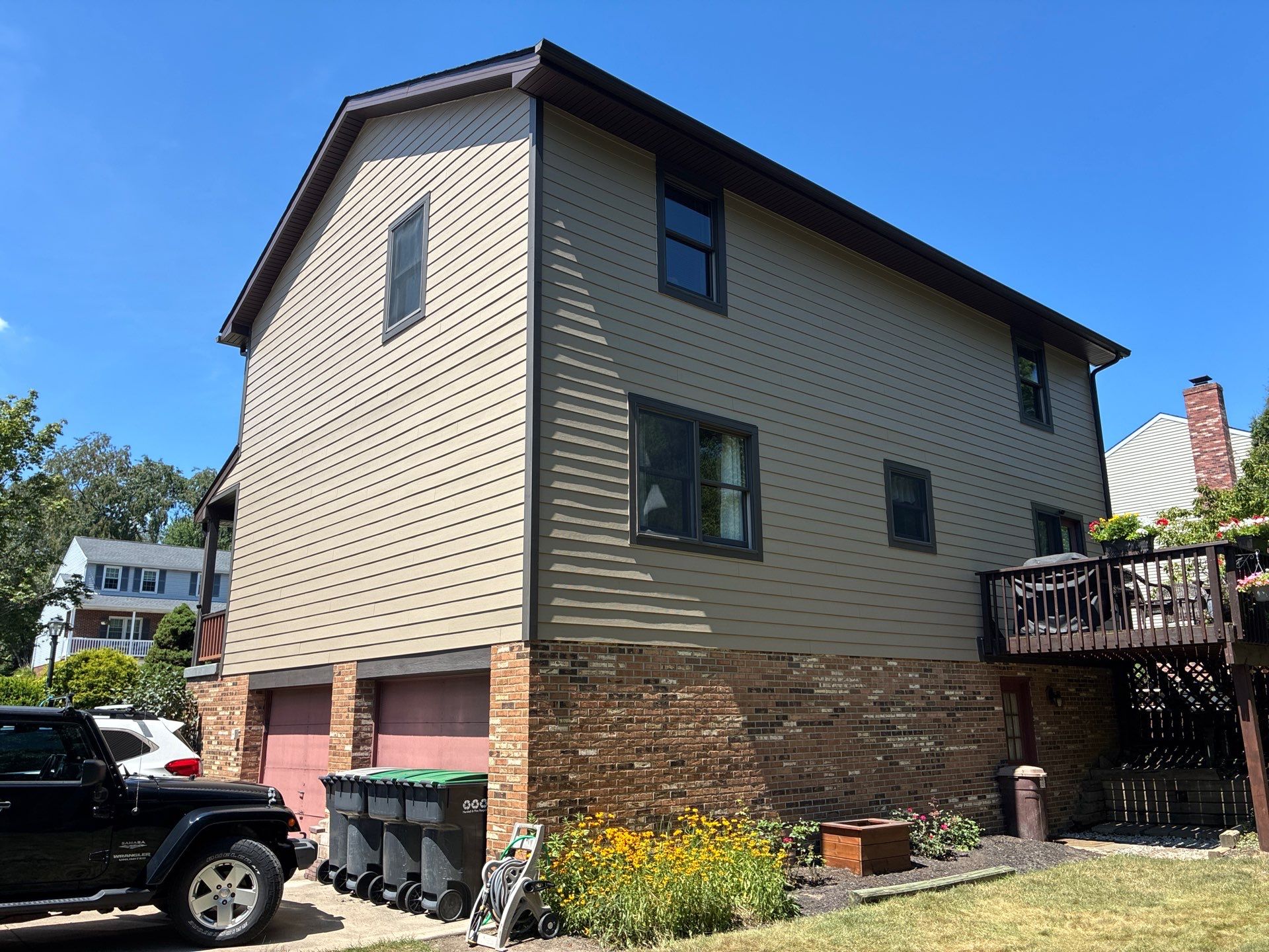 Full House James Hardie Lap Siding and Trim Renovation With Modern Dark Trim In Wexford / Mars PA by Ideal Siding Pittsburgh