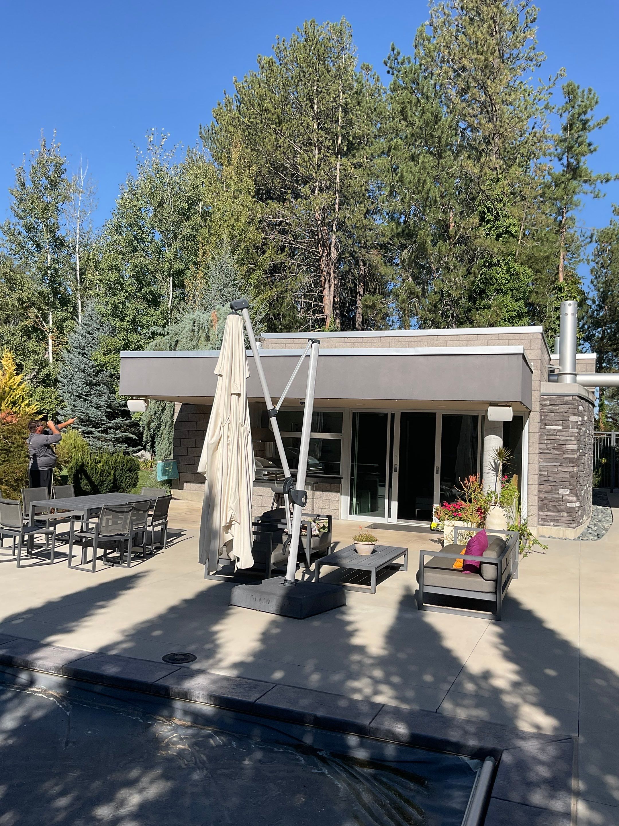 Pool House Party Patio Cover by ModernShade