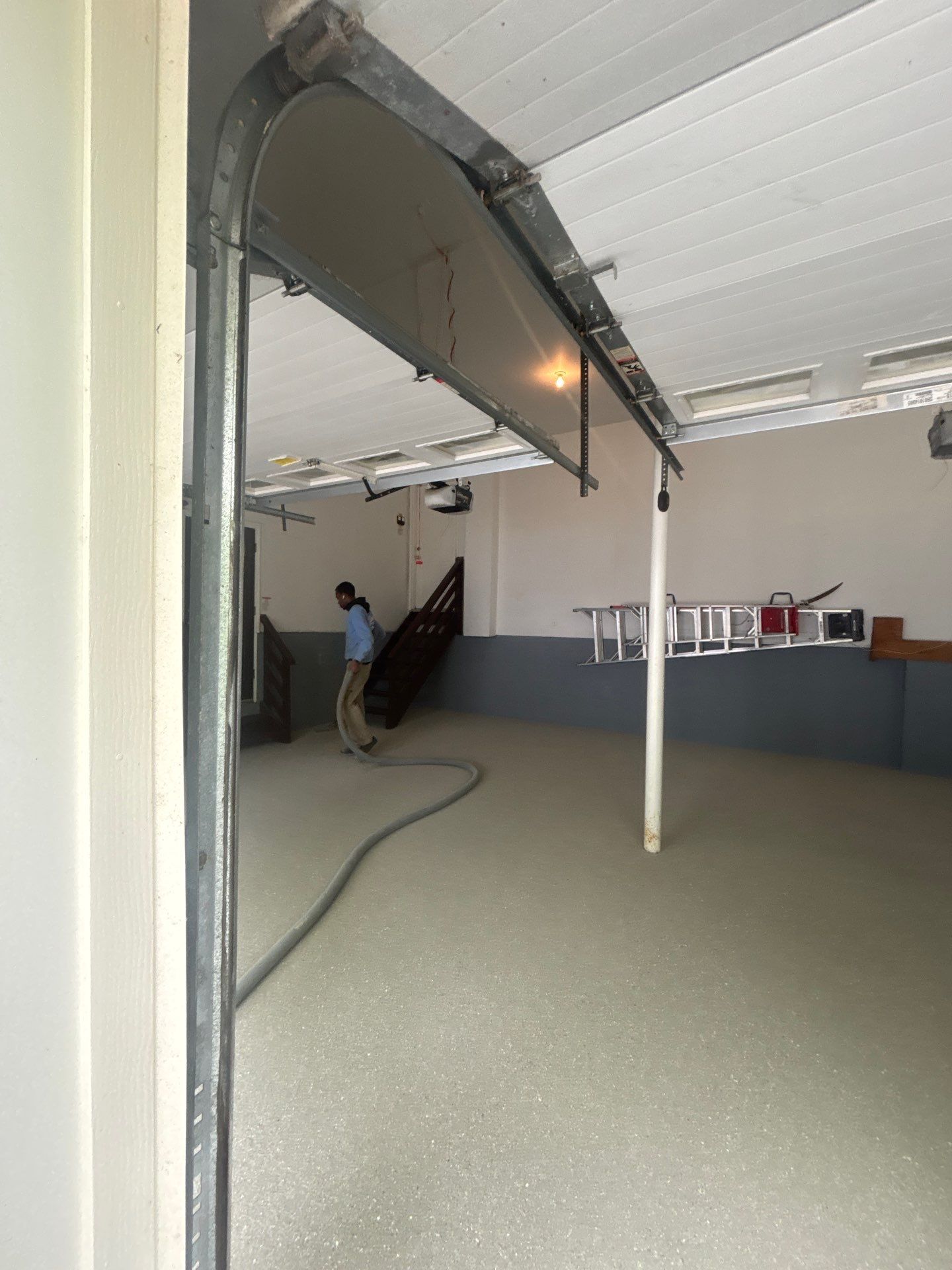 Travertine Polyurea Garage Floor Coating in Randolph, New Jersey by Spectrum Painting, LLC