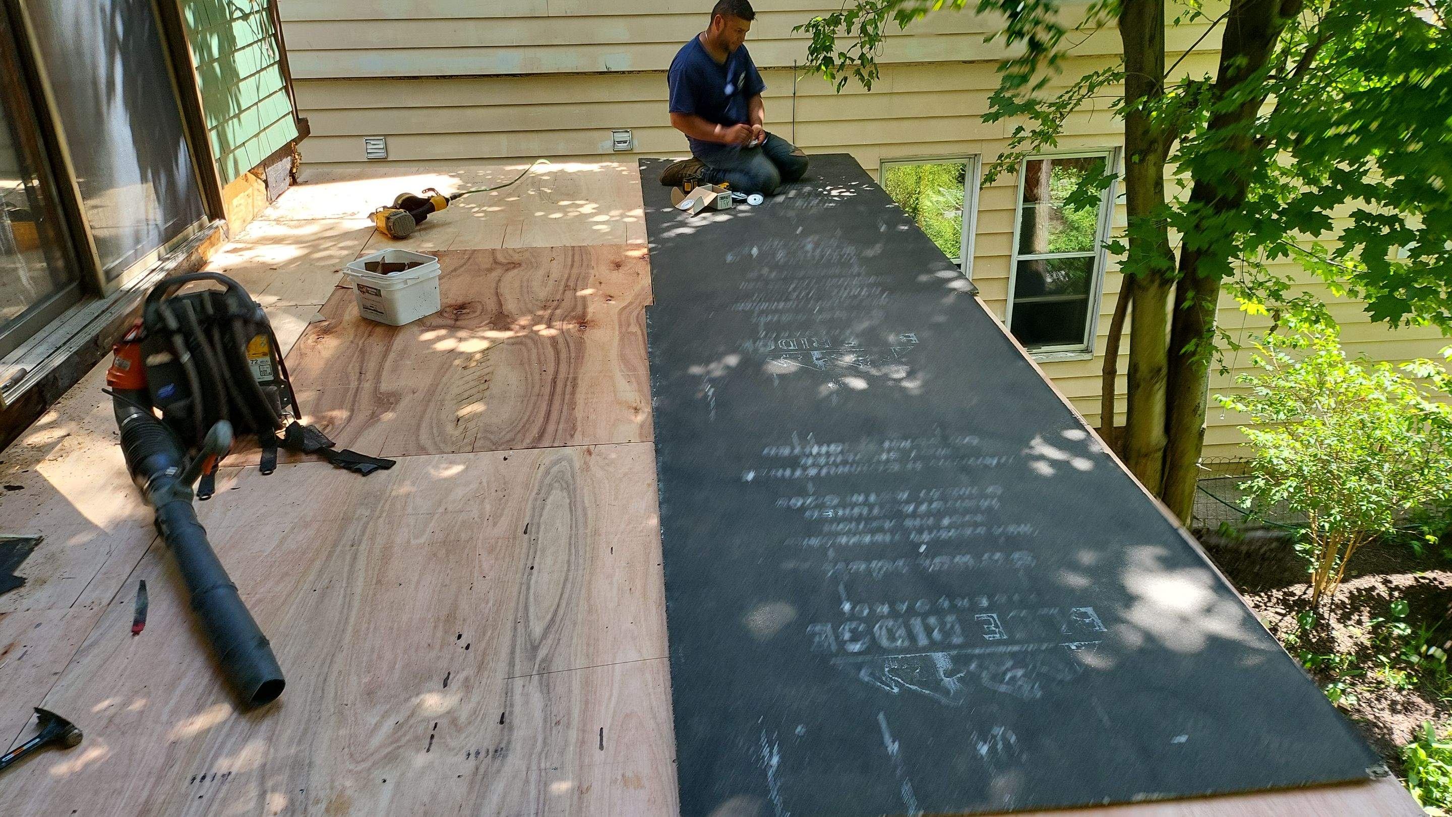 Deck Installation using EPDM substrate by A Plus Exterior