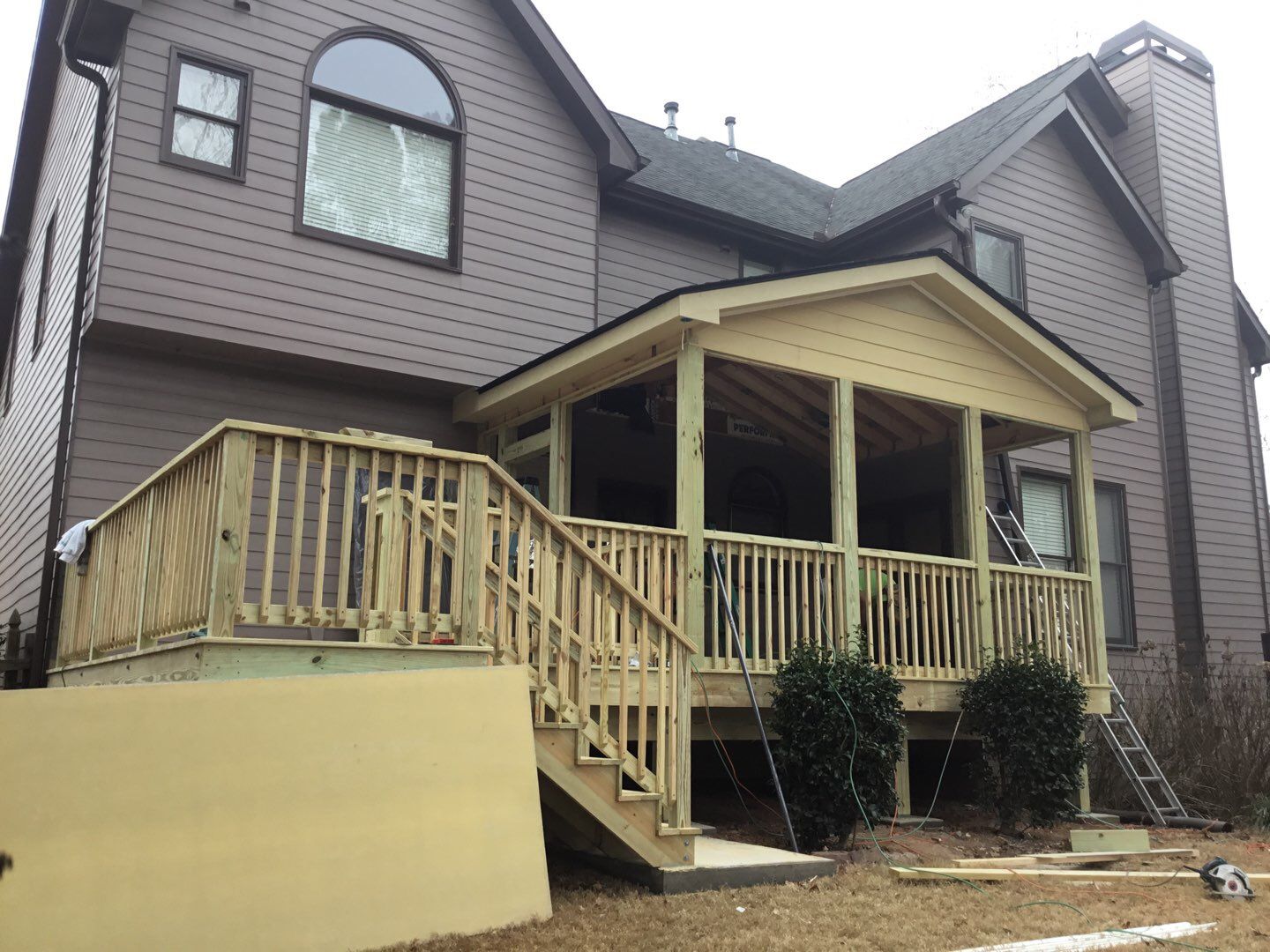 Custom Screened-In Porch and Deck Addition in Powder Springs by Swift Home Renovations
