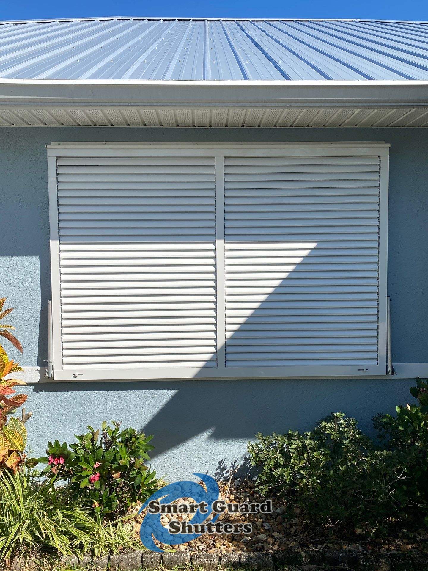 Hurricane Protection in White by Smart Guard Shutters