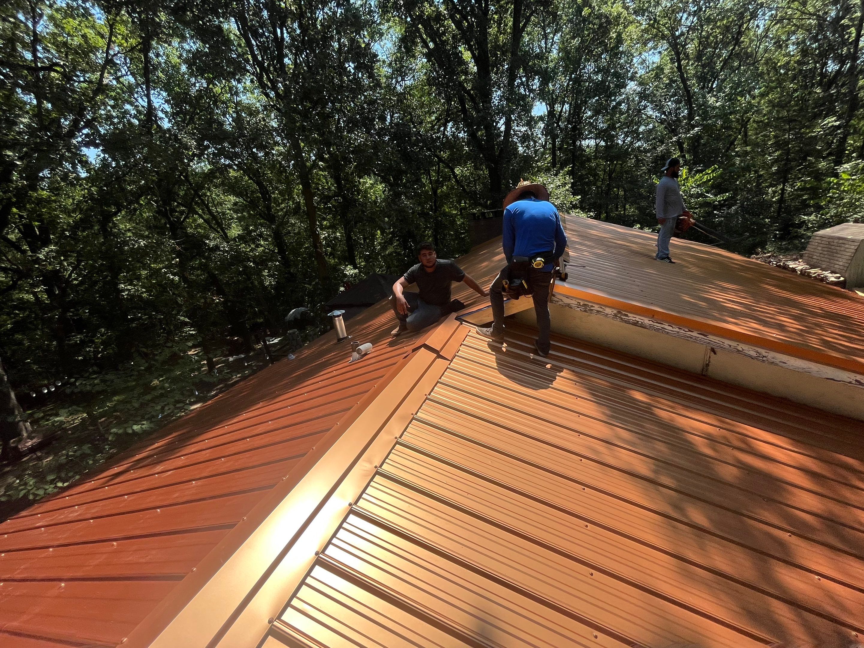 Residential Metal Roof Replacement using Reed's Metals: 29 GA. Colored Residential Panel by Hostetler Roofing