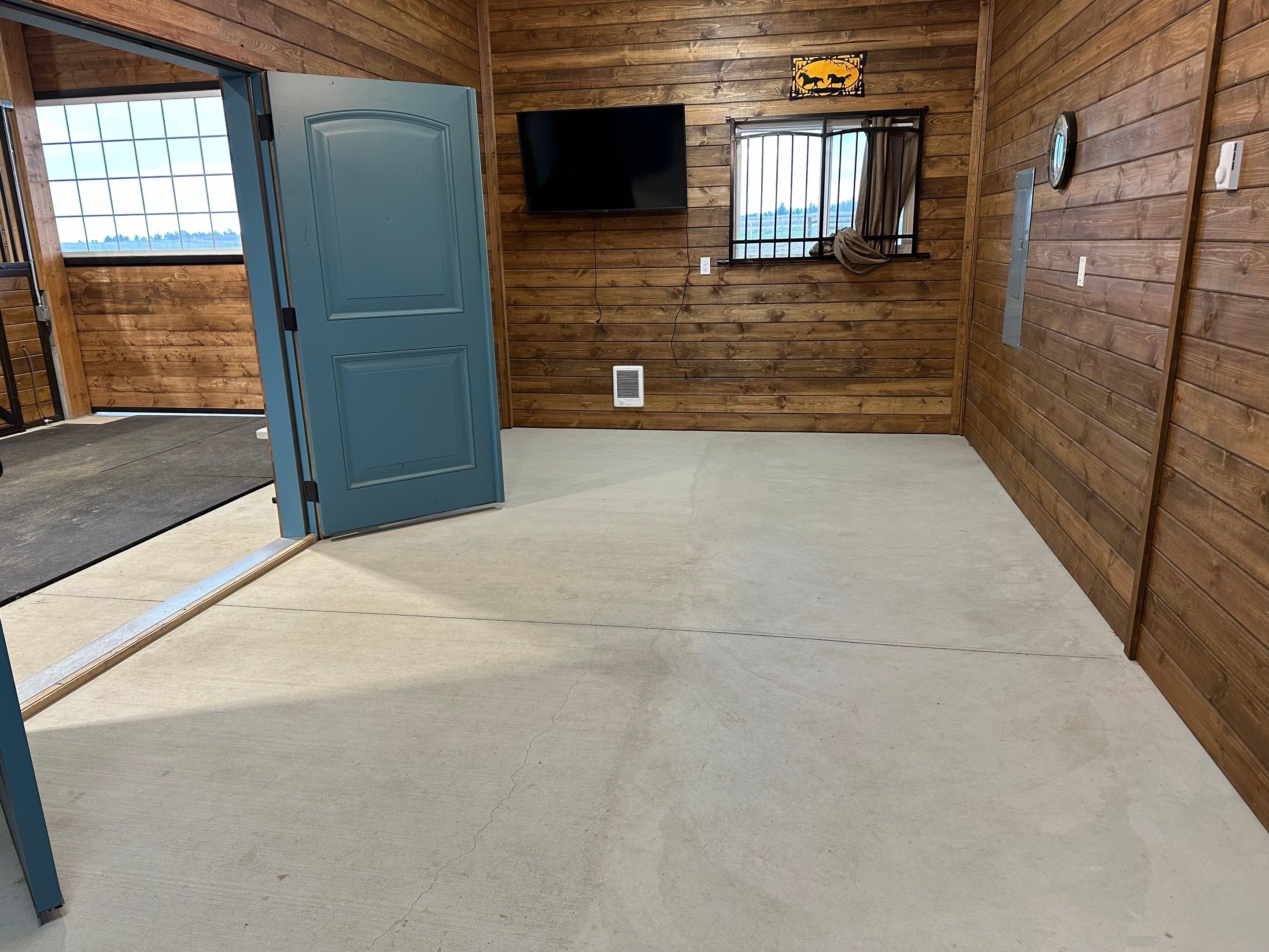 Tack Room TransFLOORmation using Pebble Beach by Croc Coatings, LLC
