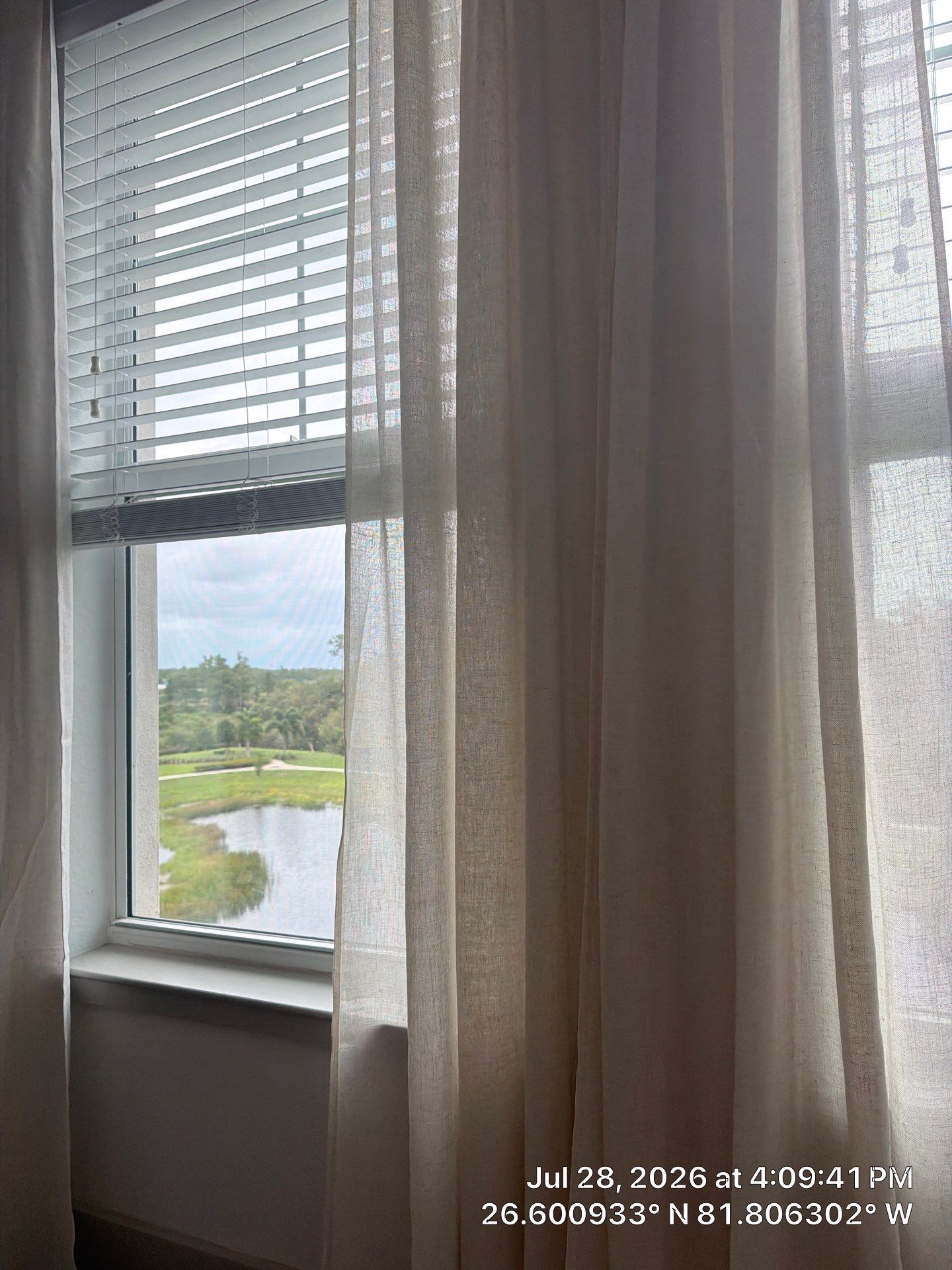 Horizontal Window Blind and Sheer Curtain Installation in Fort Myers by CompanyCam Sales Demo