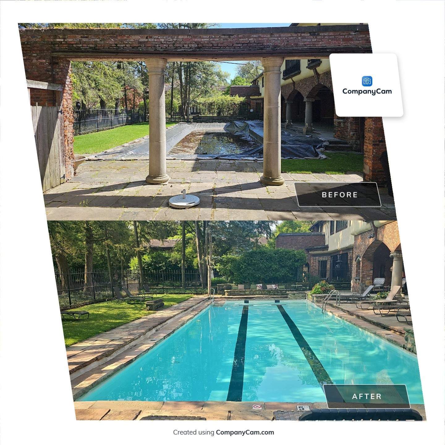Lincoln Condo Lap Pool Remodel and Stone Patio Restoration by Customer Success Demo Account